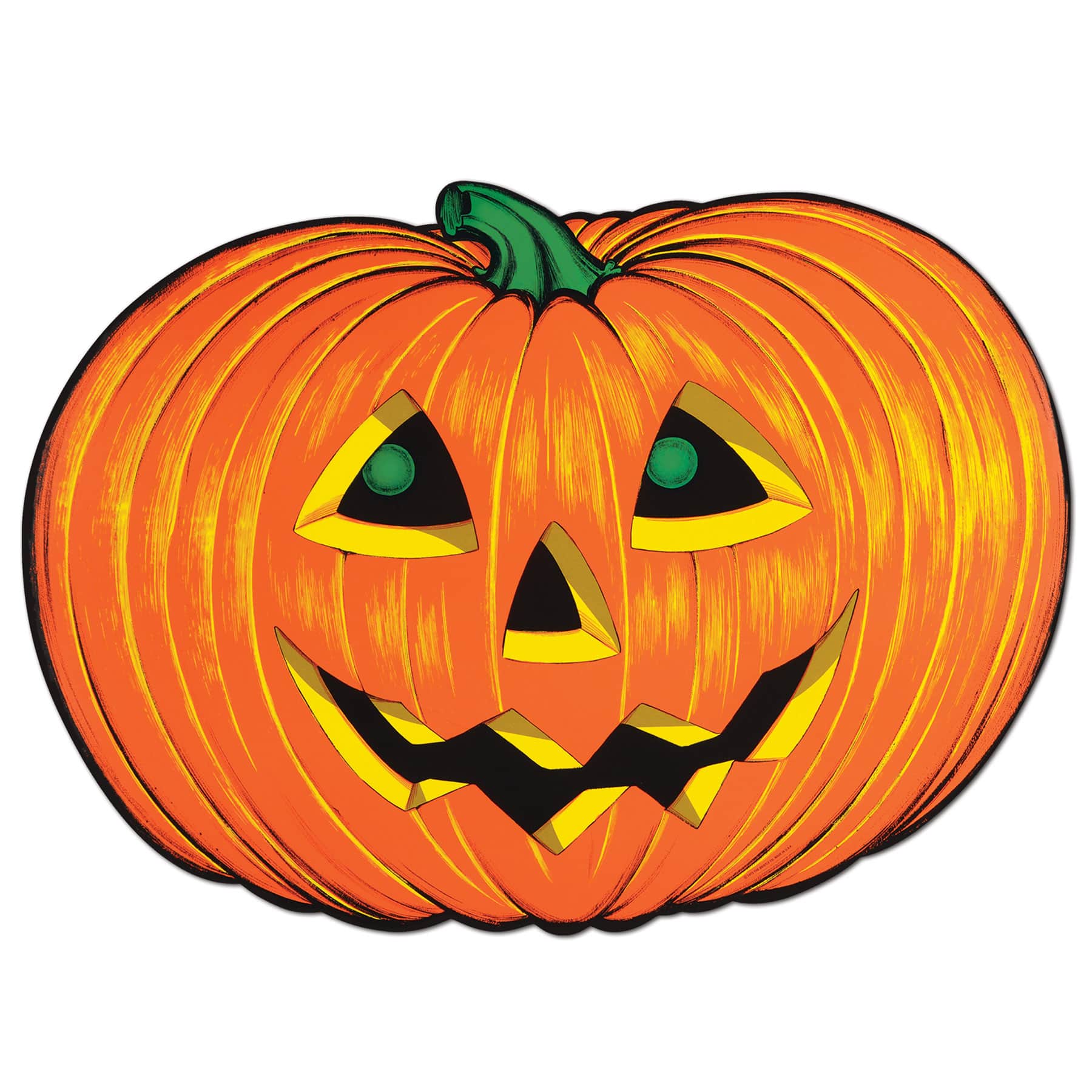 Beistle 25" Orange Vintage Halloween Jack-O-Lantern Faces, 2ct.