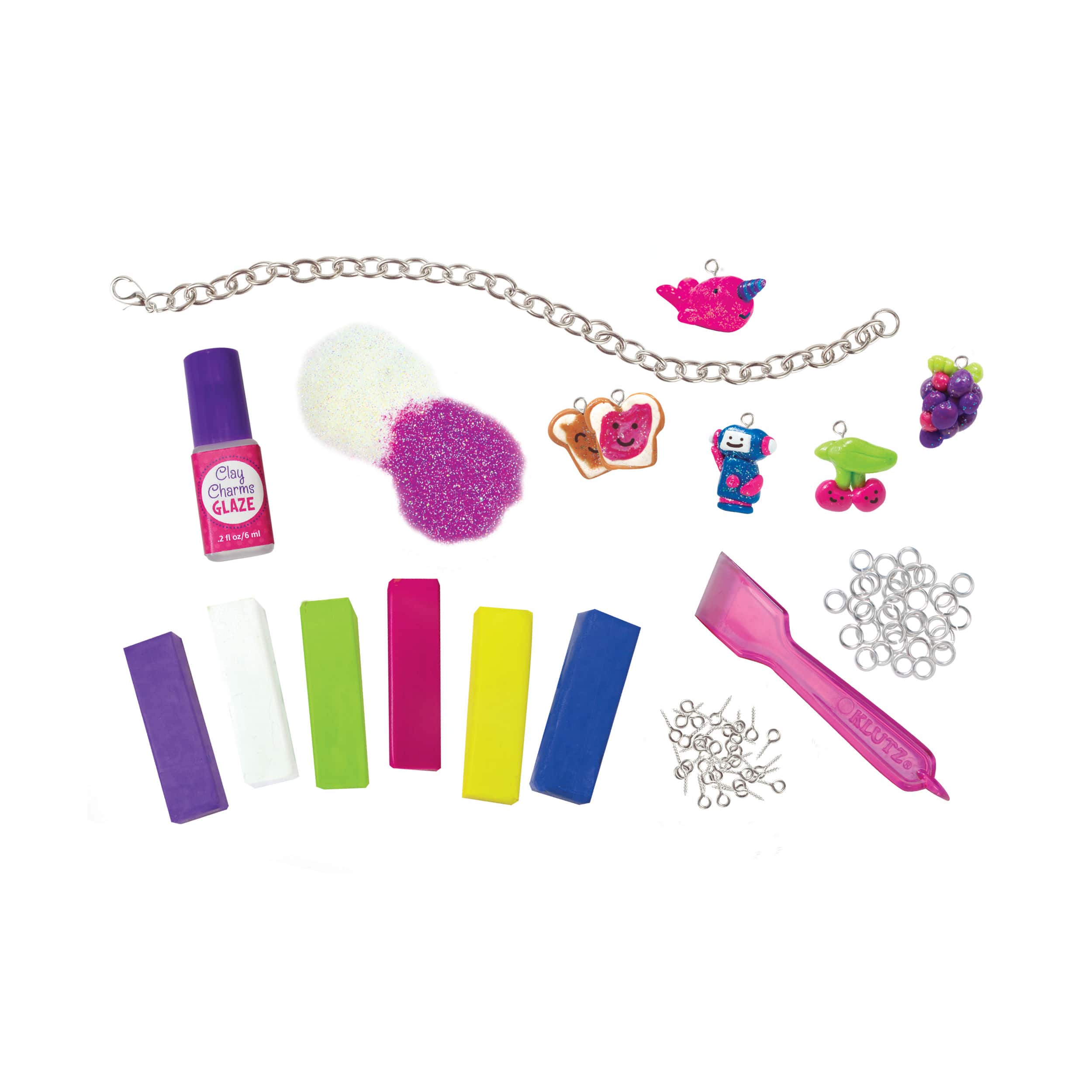 Klutz® Make Glitter Clay Charms Kit