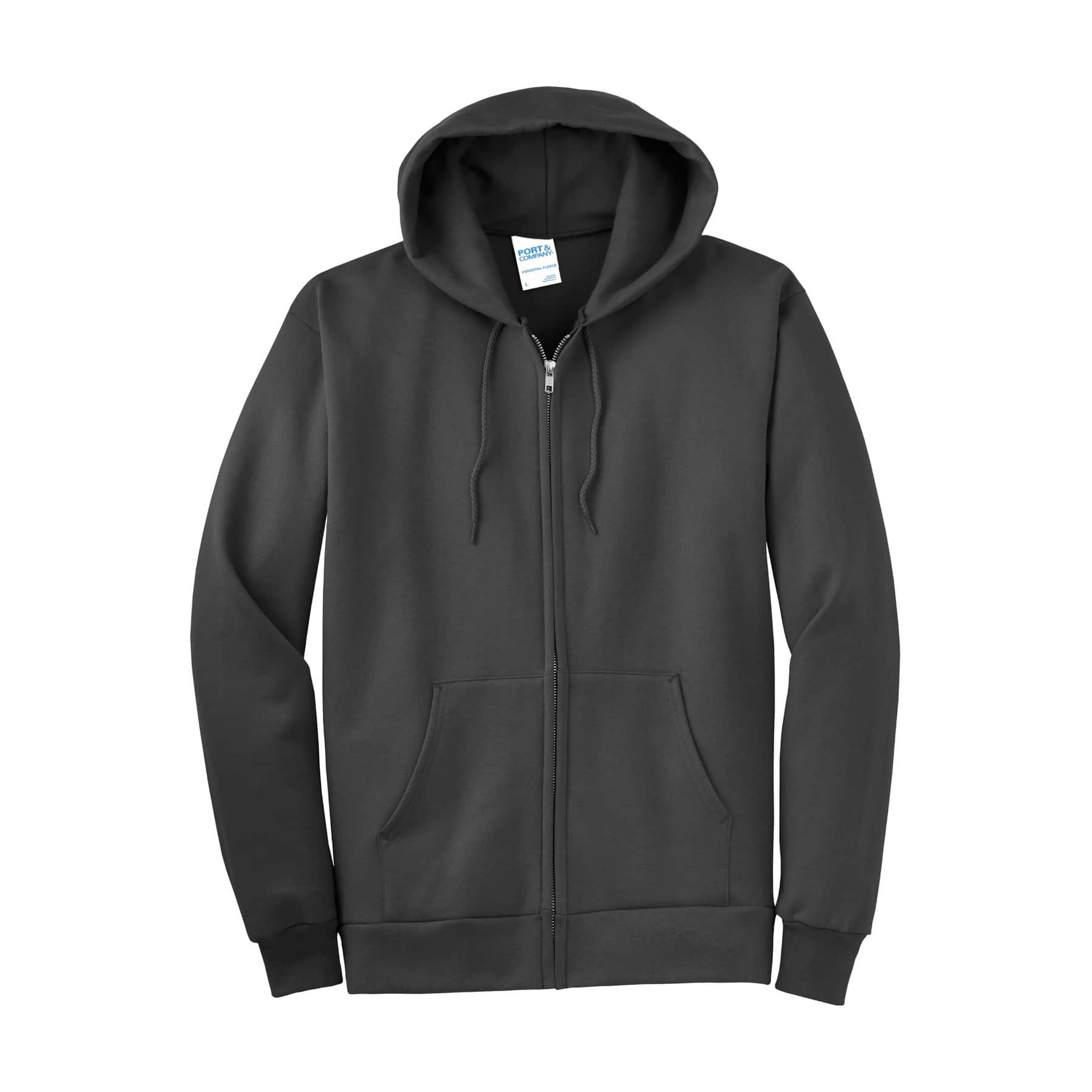 Port & Company® Tall Essential Fleece Full-Zip Hooded Sweatshirt