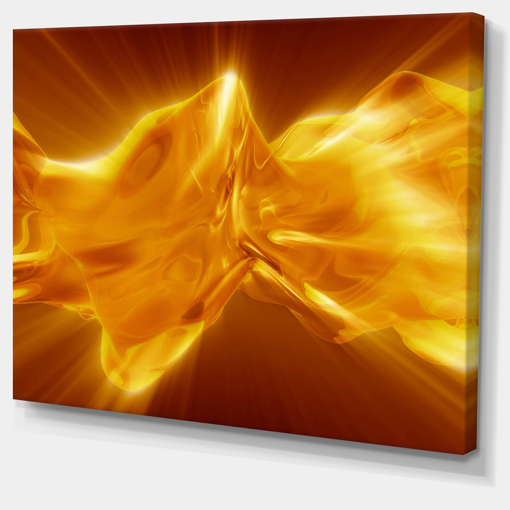 Designart - Plasmas and Liquid With Fiery Shine