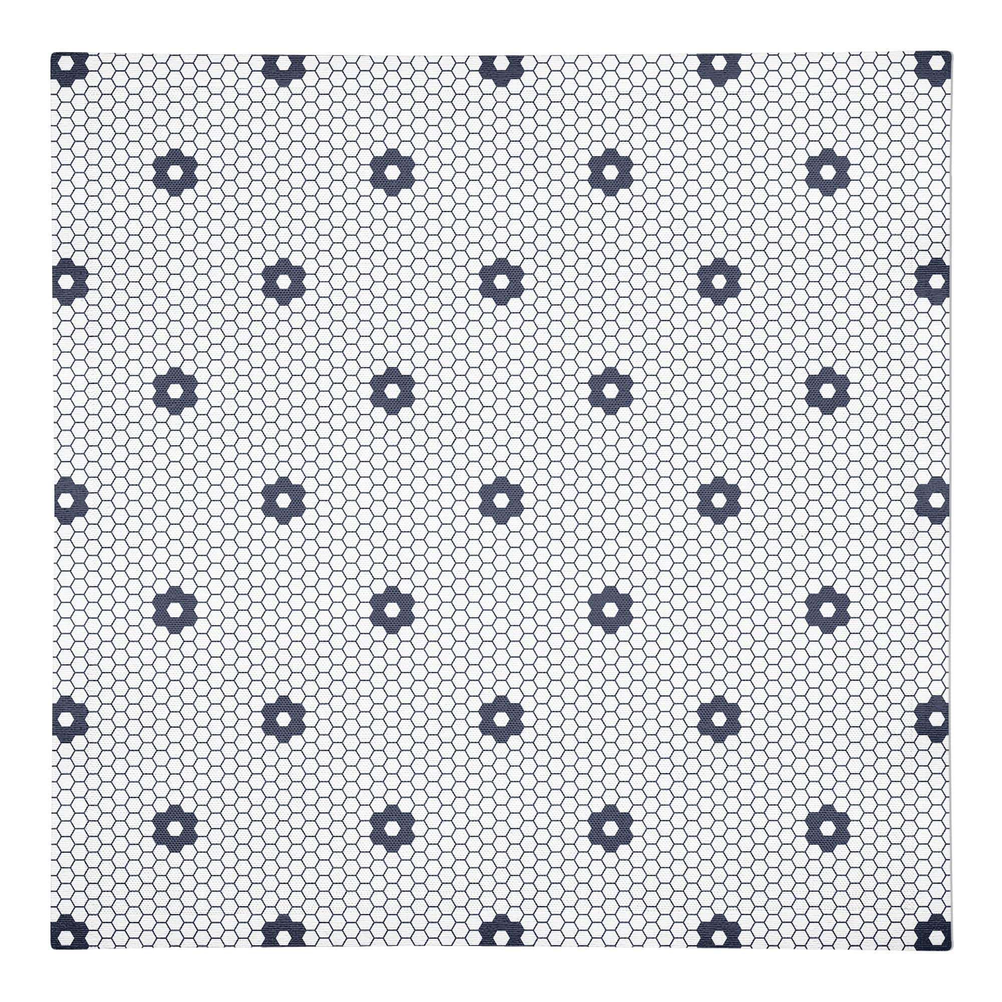 Floral Tile Pattern 10" x 10" Cotton Twill Napkin