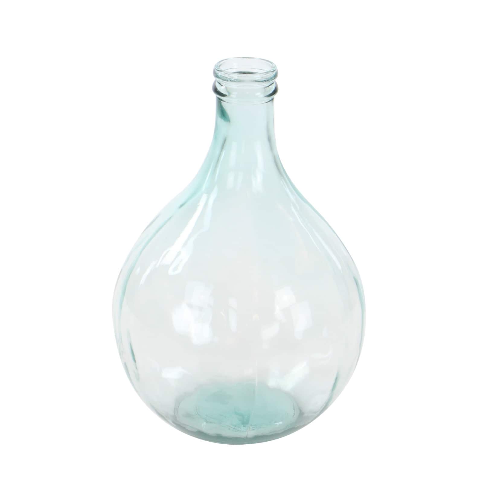 17" Clear Glass Farmhouse Vase