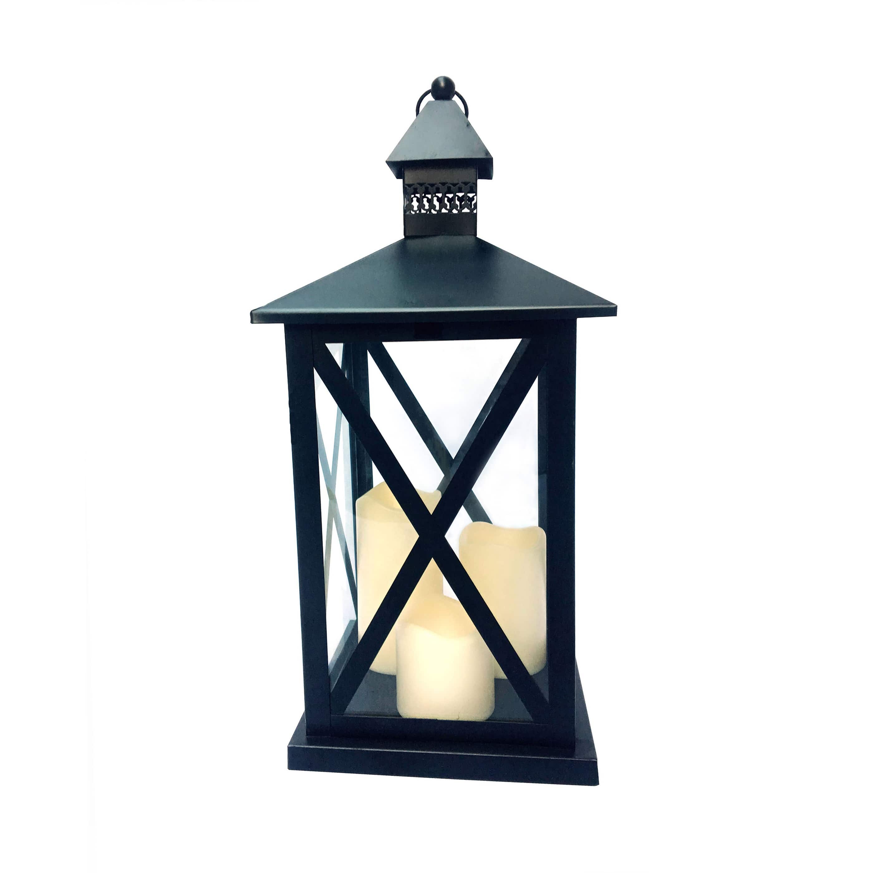 19" Lantern with LED Candles by Ashland®