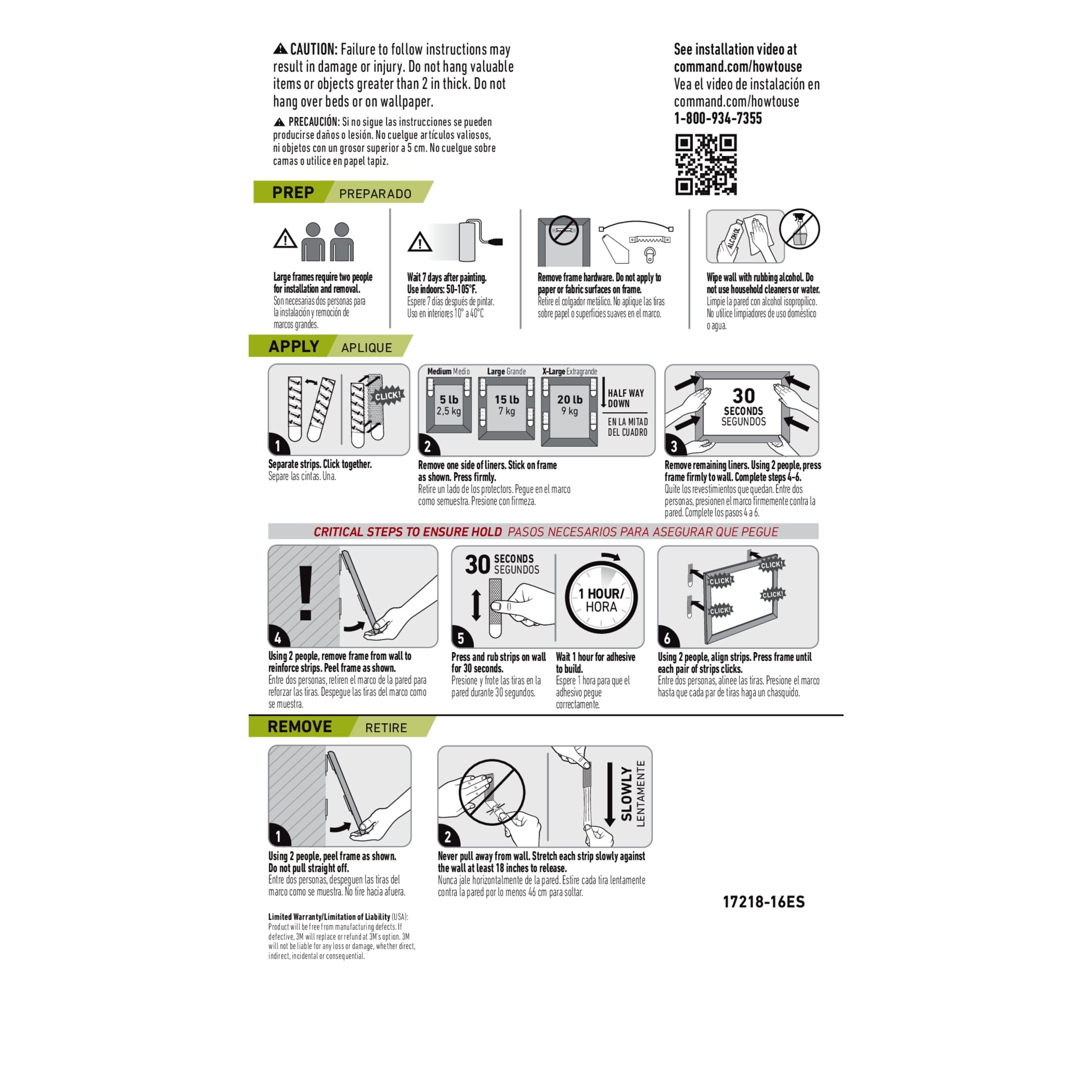 3M Command™ White Picture Hanging Strip Mixed Pack