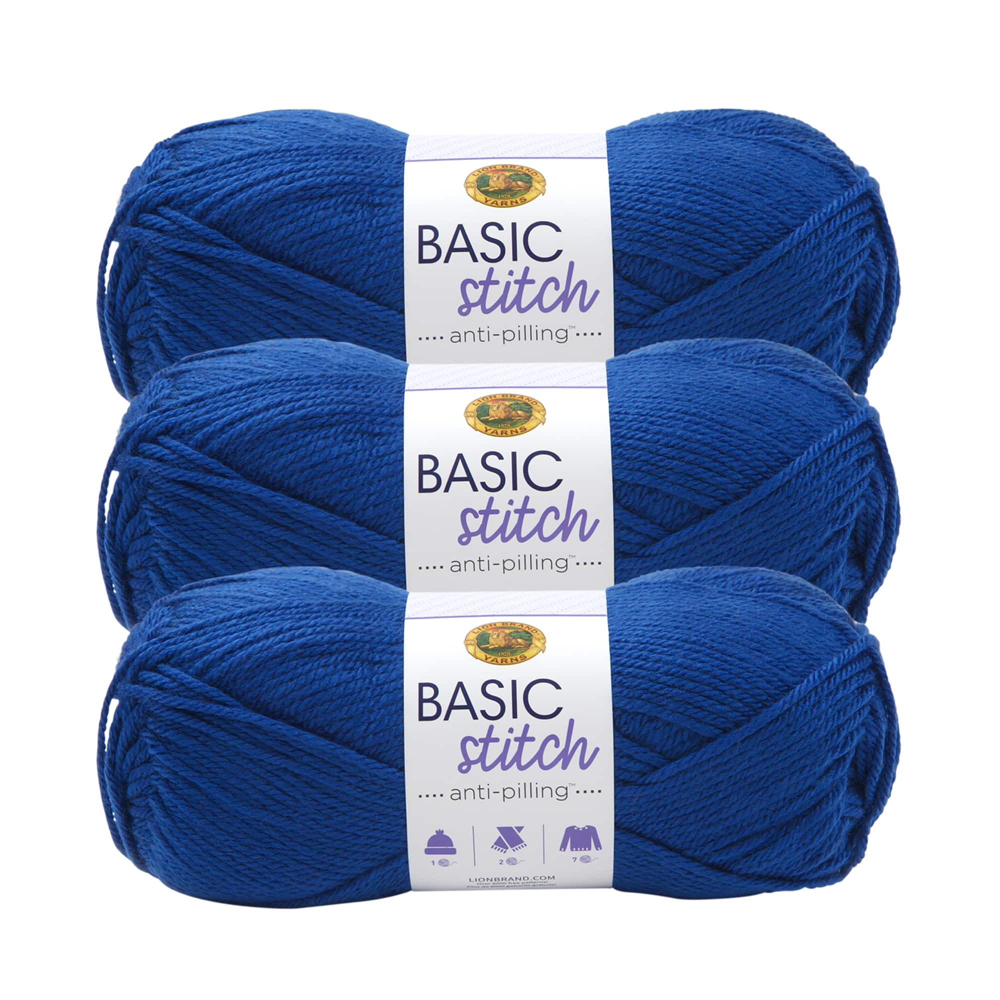 3 Pack Lion Brand® Basic Stitch Anti Pilling™ Yarn