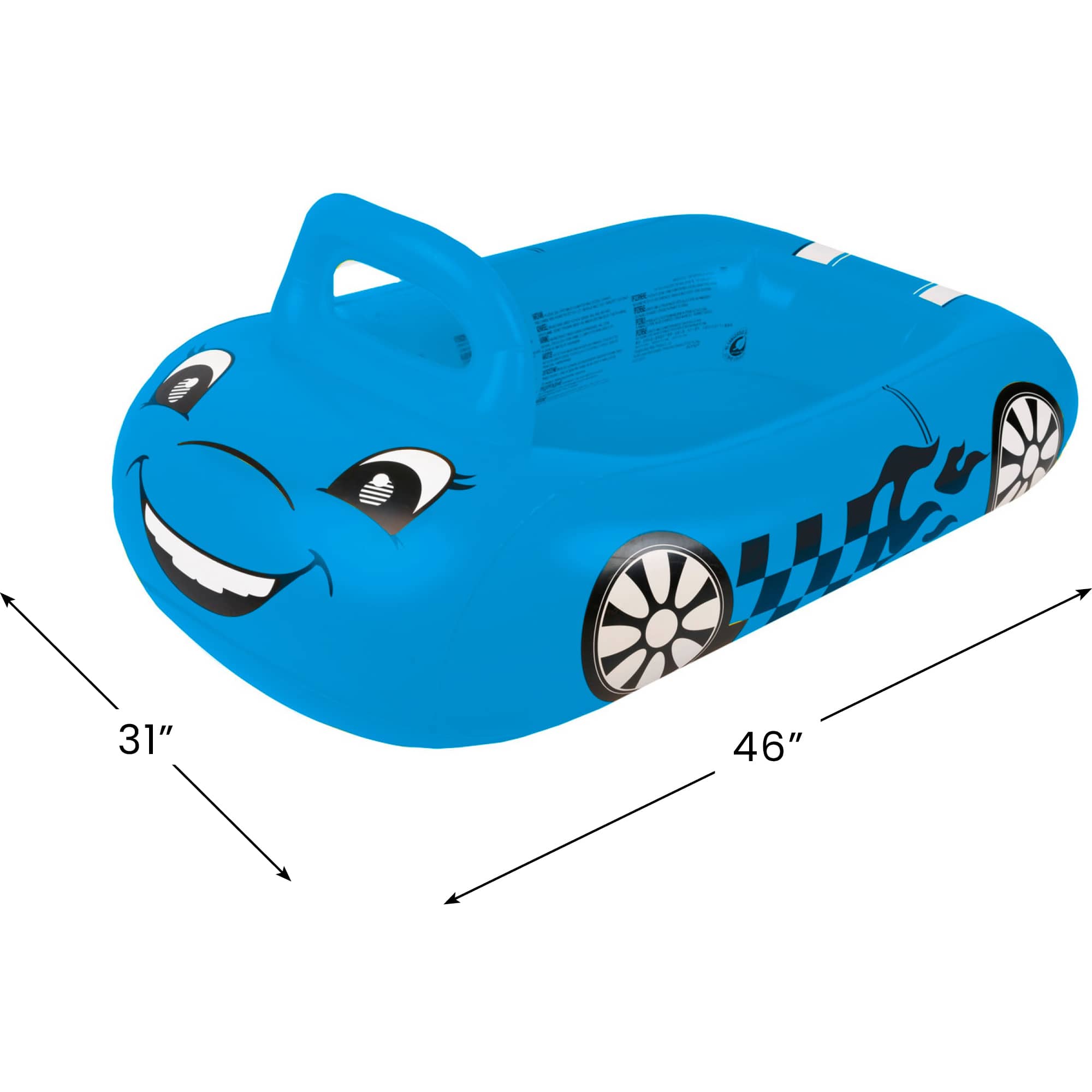 Pool Central® 3.75ft. Blue Inflatable Car Kiddie Ball Pit & Pool Float