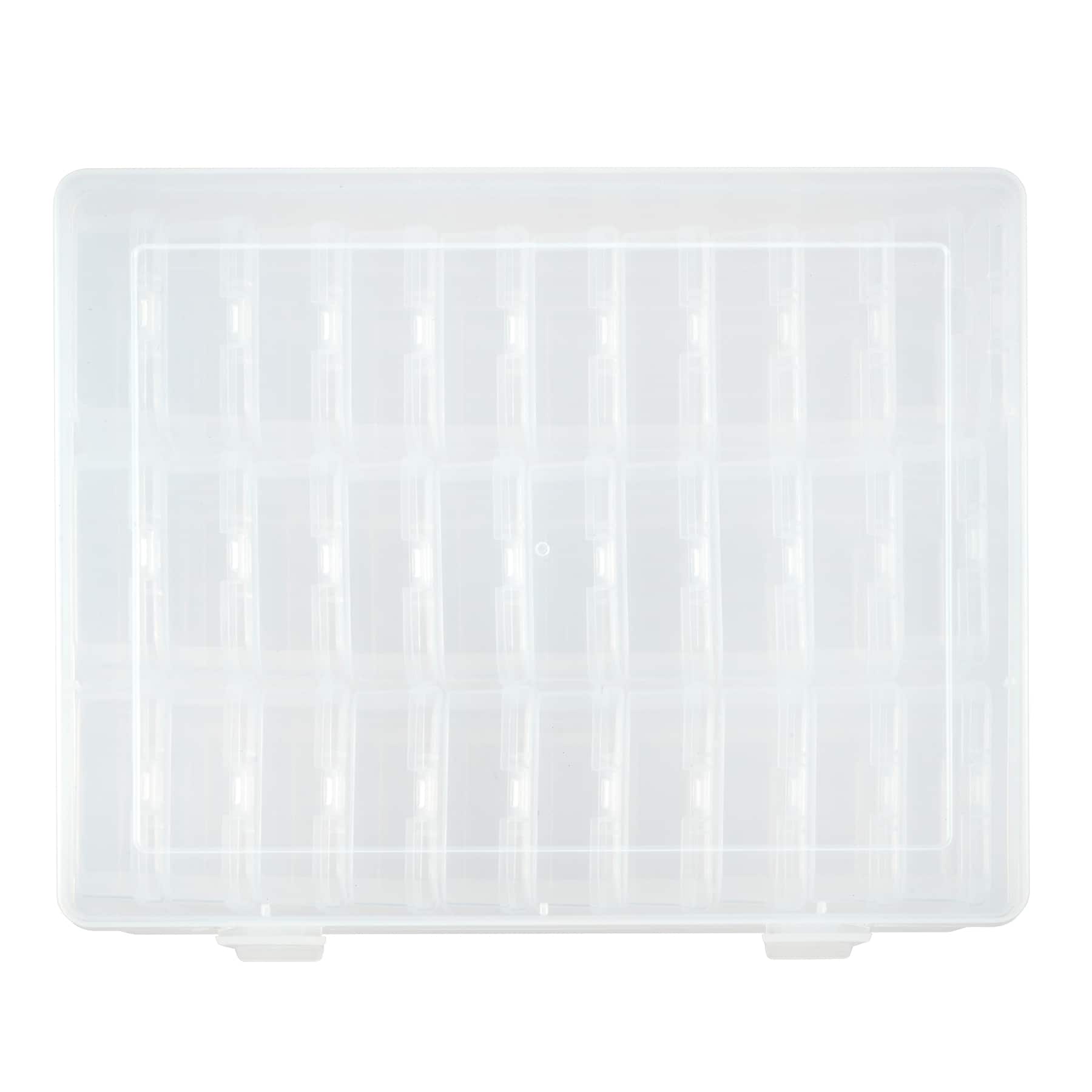 Clear 30-Compartment Flip-Top Box Plastic Jewellery Organizer by Bead Landing™