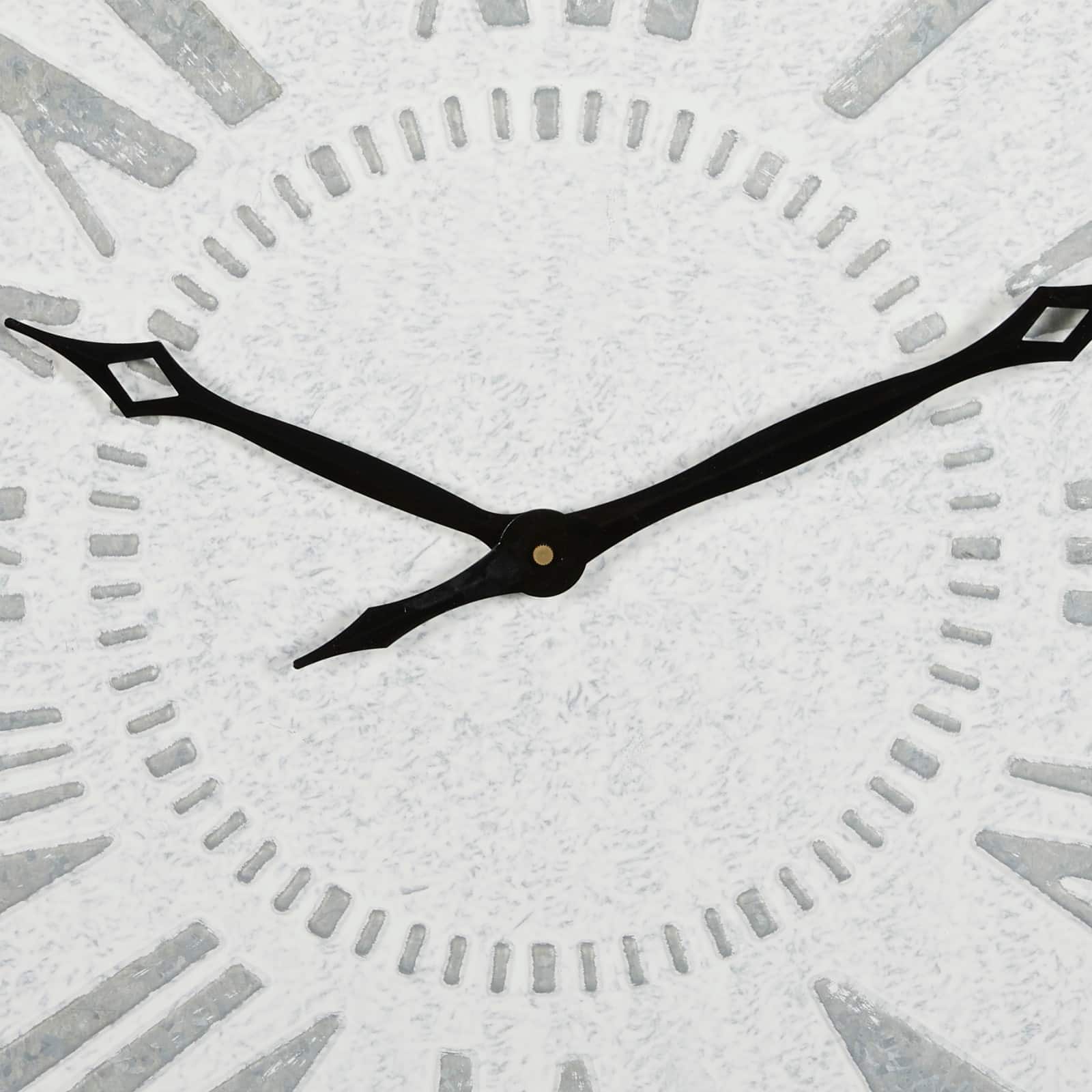 Grey Farmhouse Metal Wall Clock, 25" x 25"
