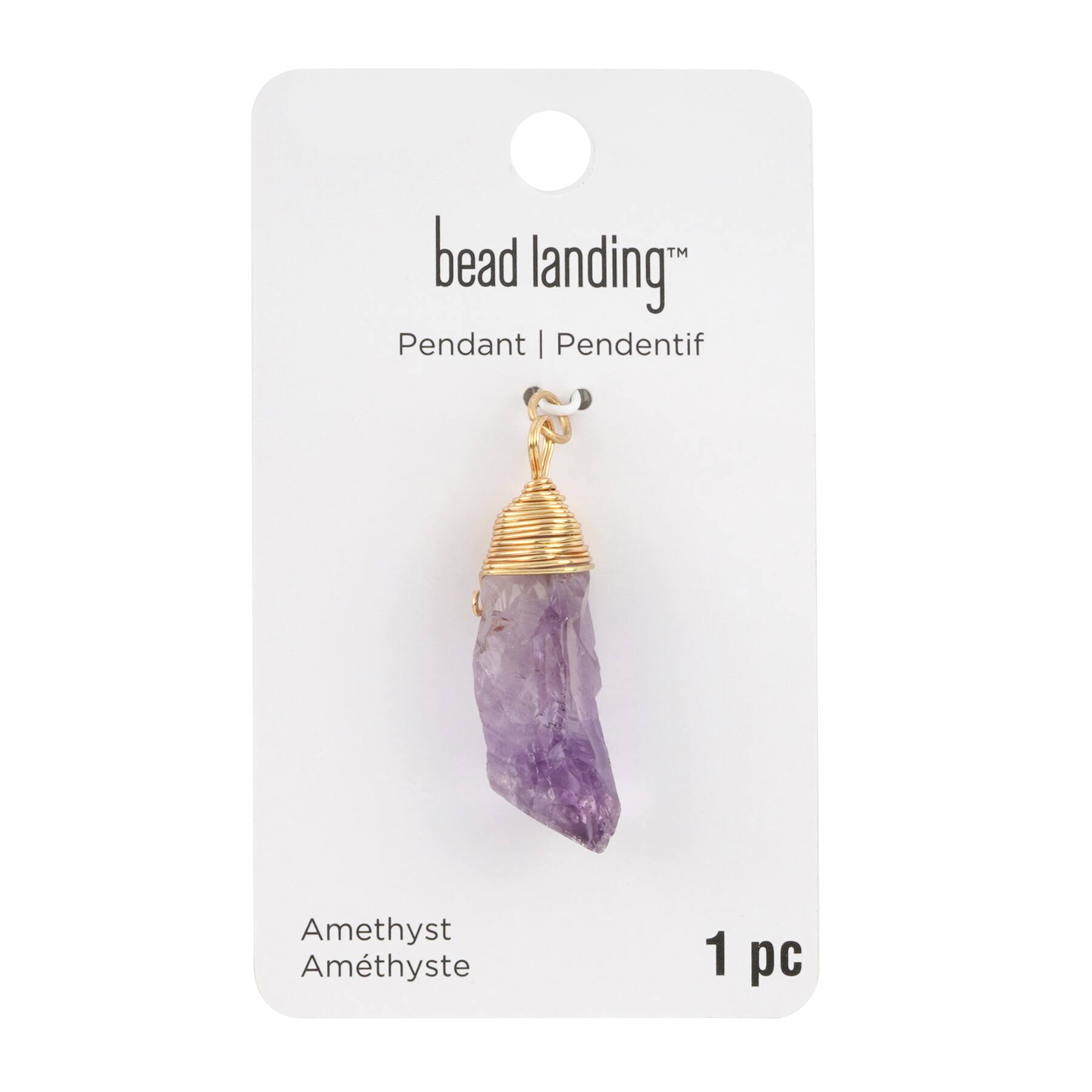 12 Pack: Wire-Wrapped Purple Amethyst Chunk Pendant by Bead Landing™
