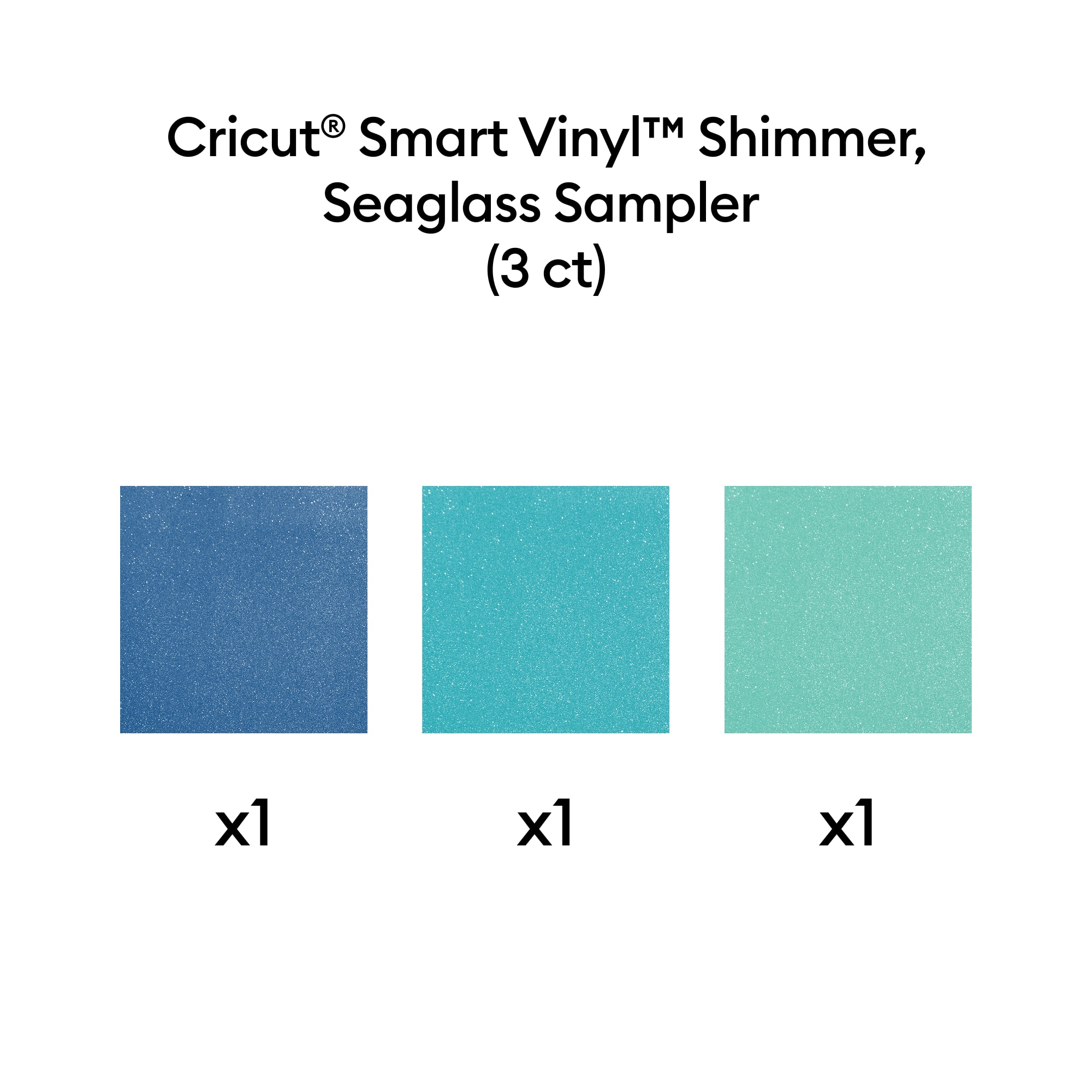 Cricut® Smart Vinyl™ Matless Permanent Shimmer Vinyl Seaglass Sampler