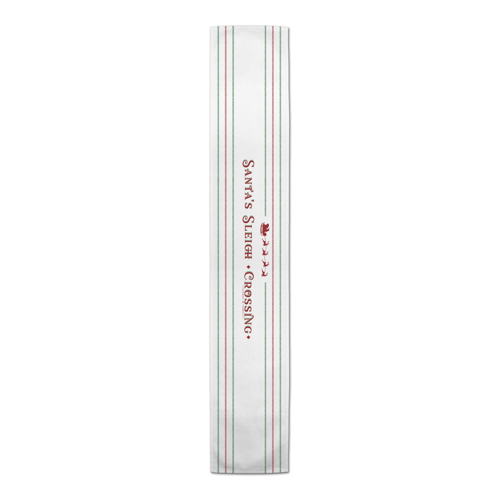 Santas Sleigh Crossing Poly Twill Table Runner