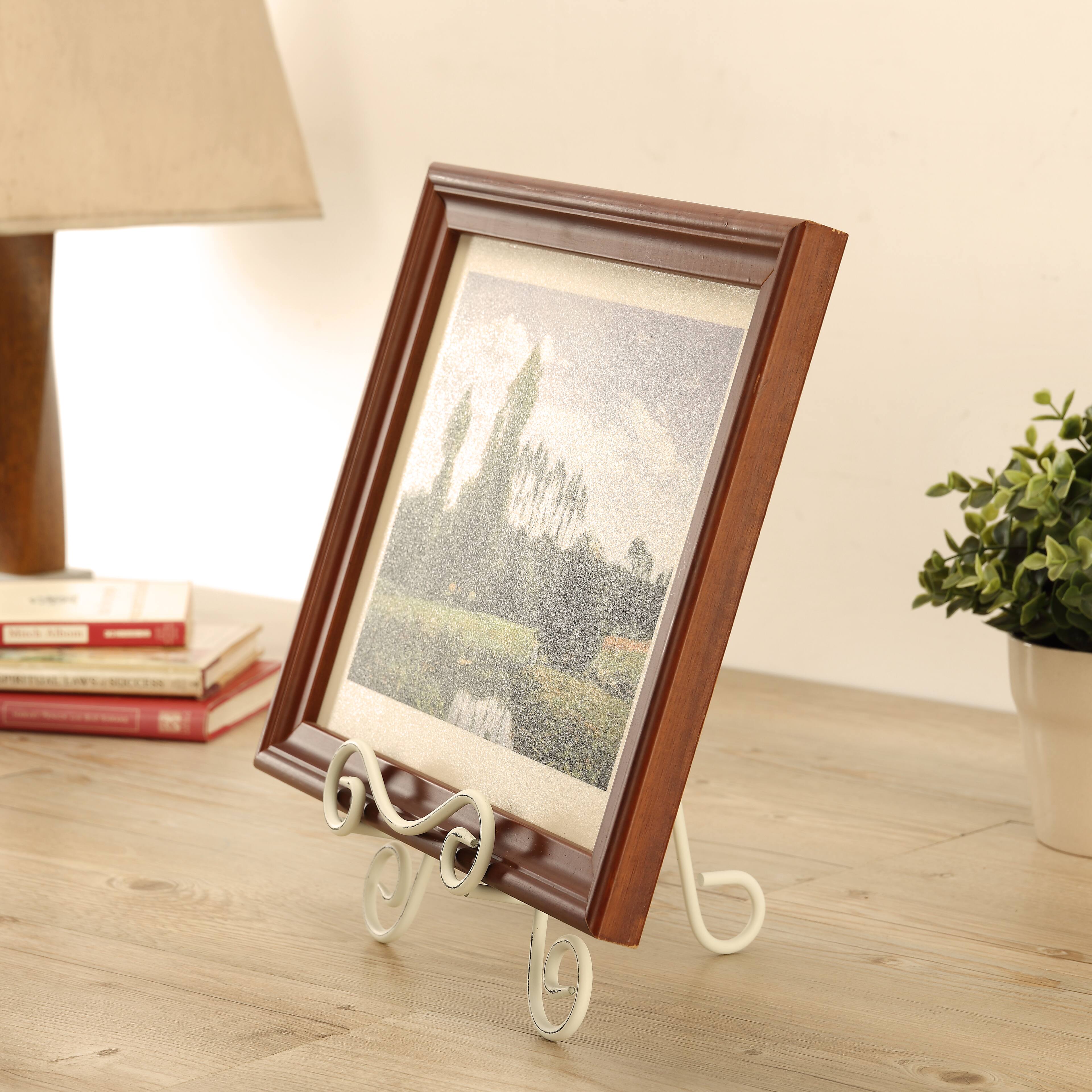 12 Pack: 12" White Distressed Easel Photo Stand by Studio Décor