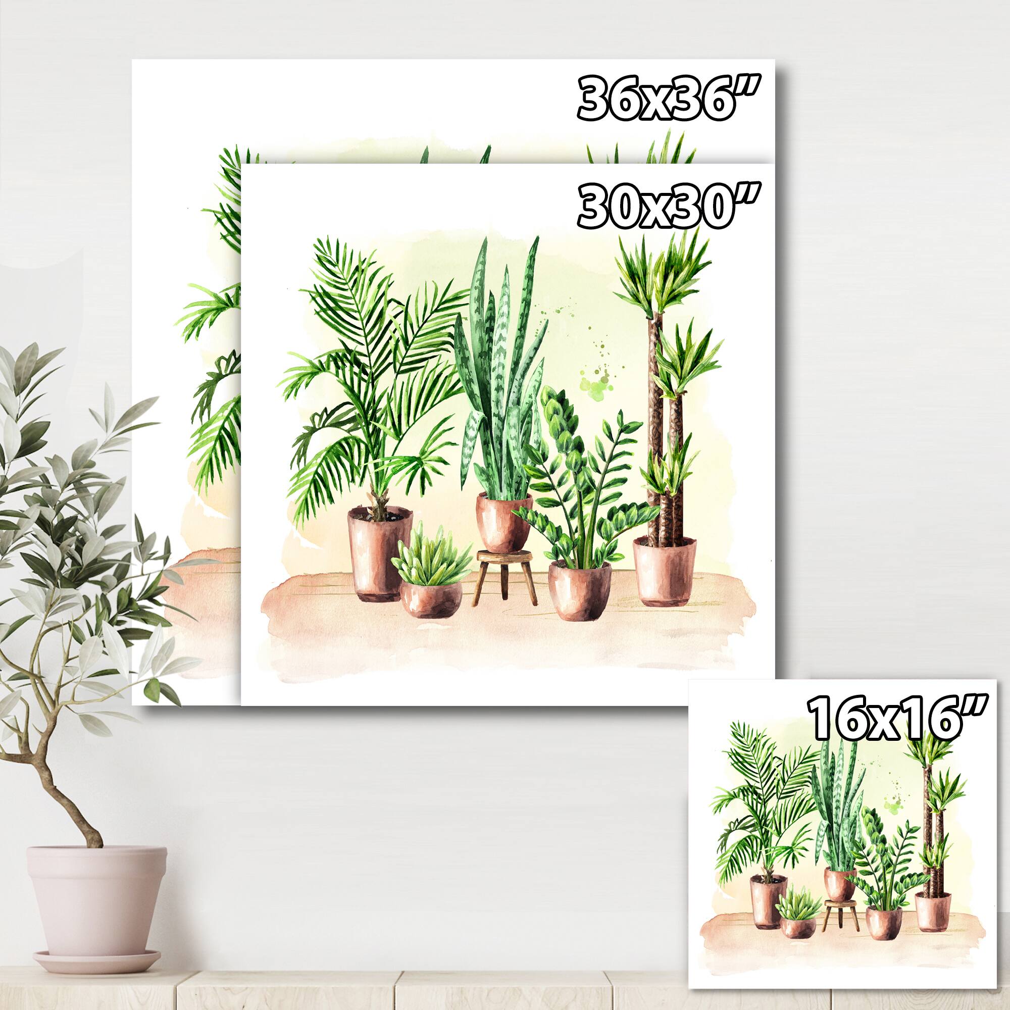 Designart - Indoor Green Home House Plants I