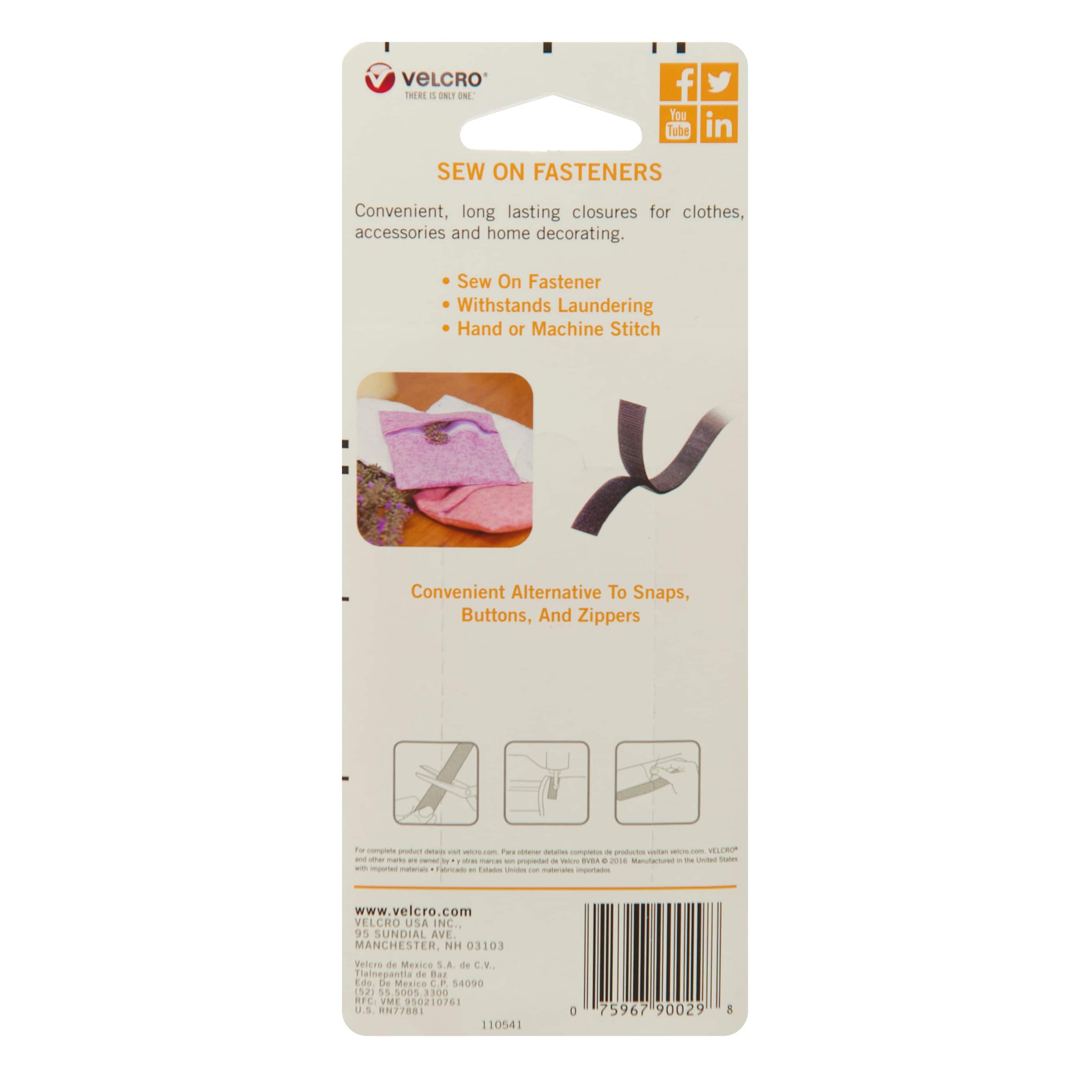 12 Pack: VELCRO® Brand Sew On Tape
