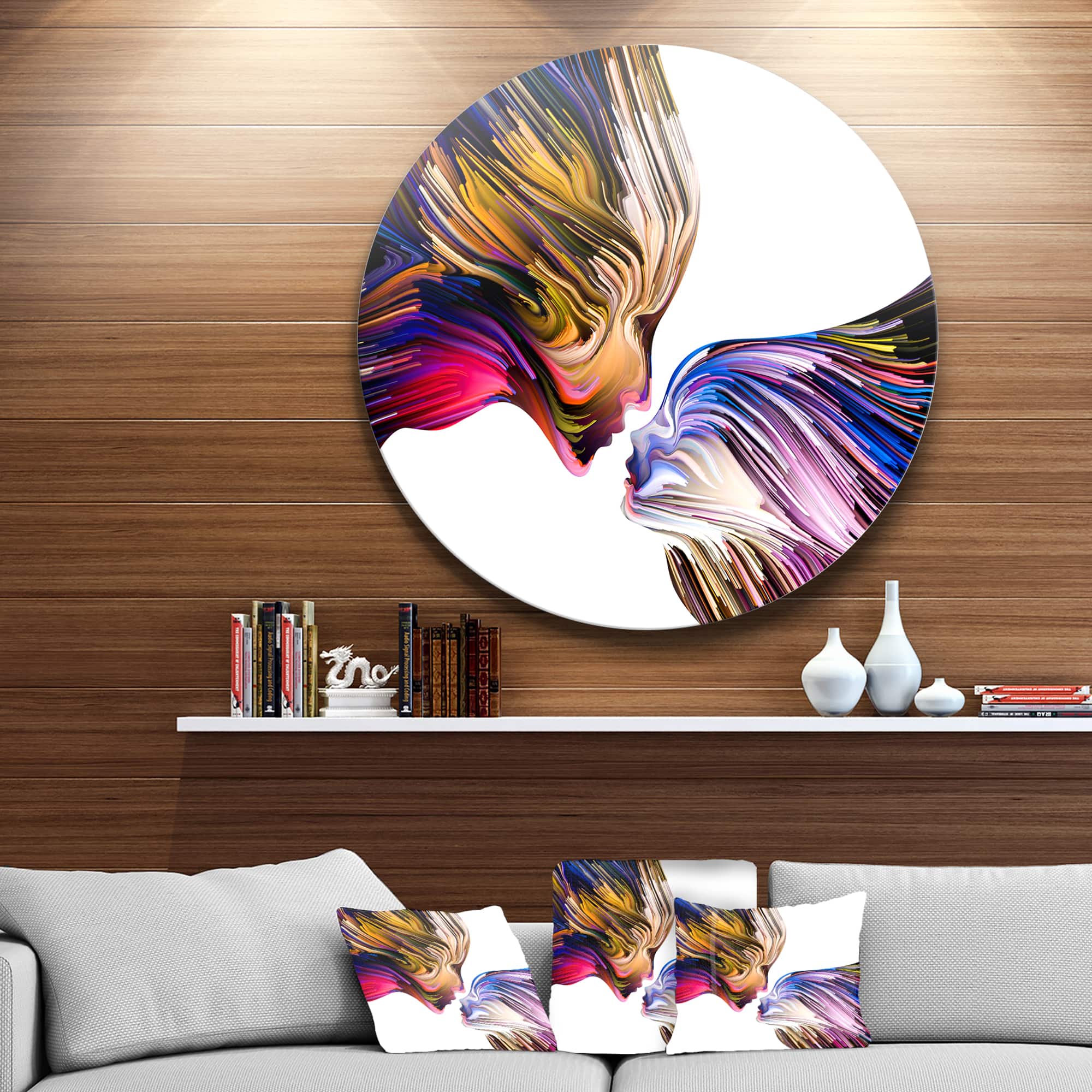 Designart - Metaphorical Mind Painting' Contemporary Metal Circle Wall Art