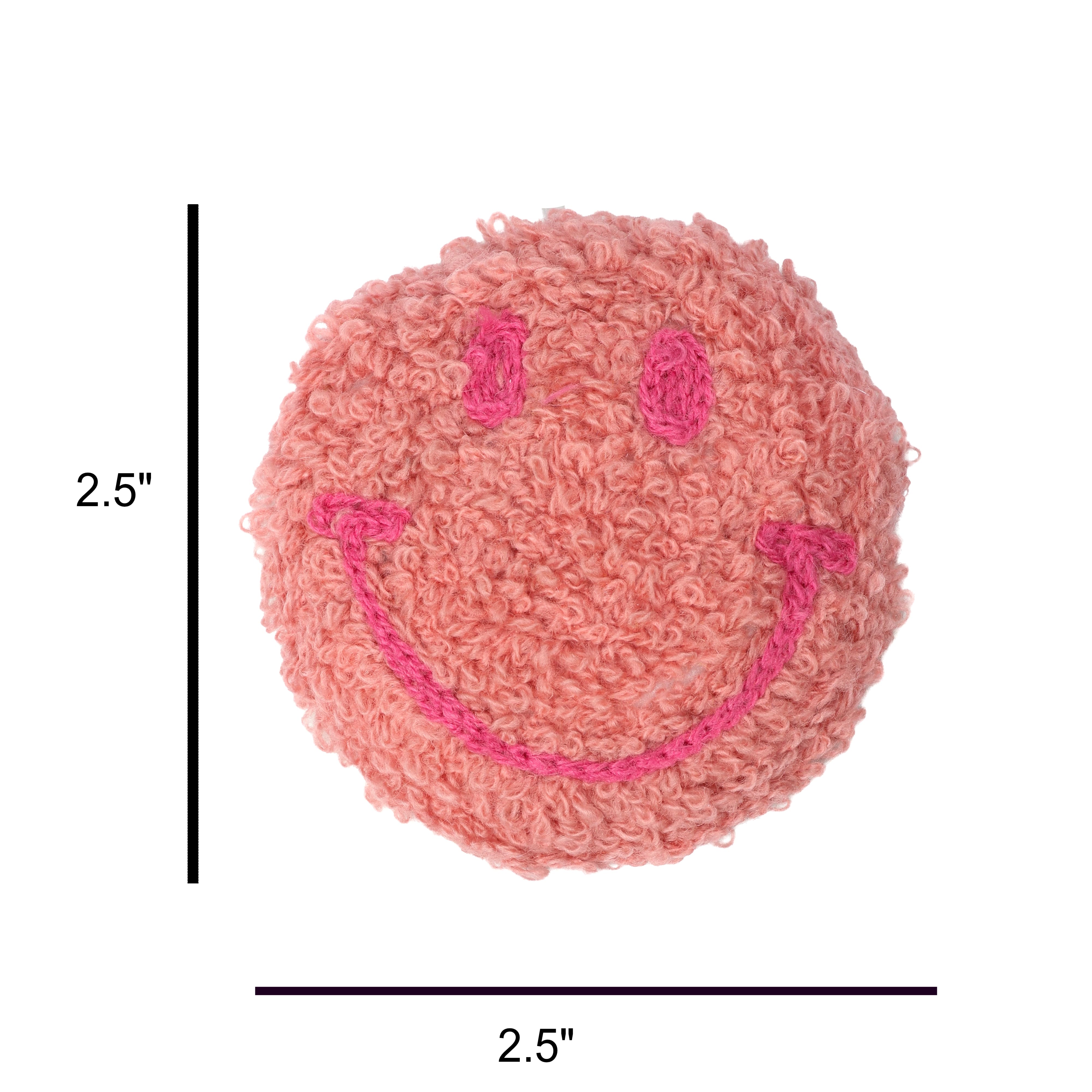 Pink Smiley Face Filled Patch Embellishment by Celebrate It™