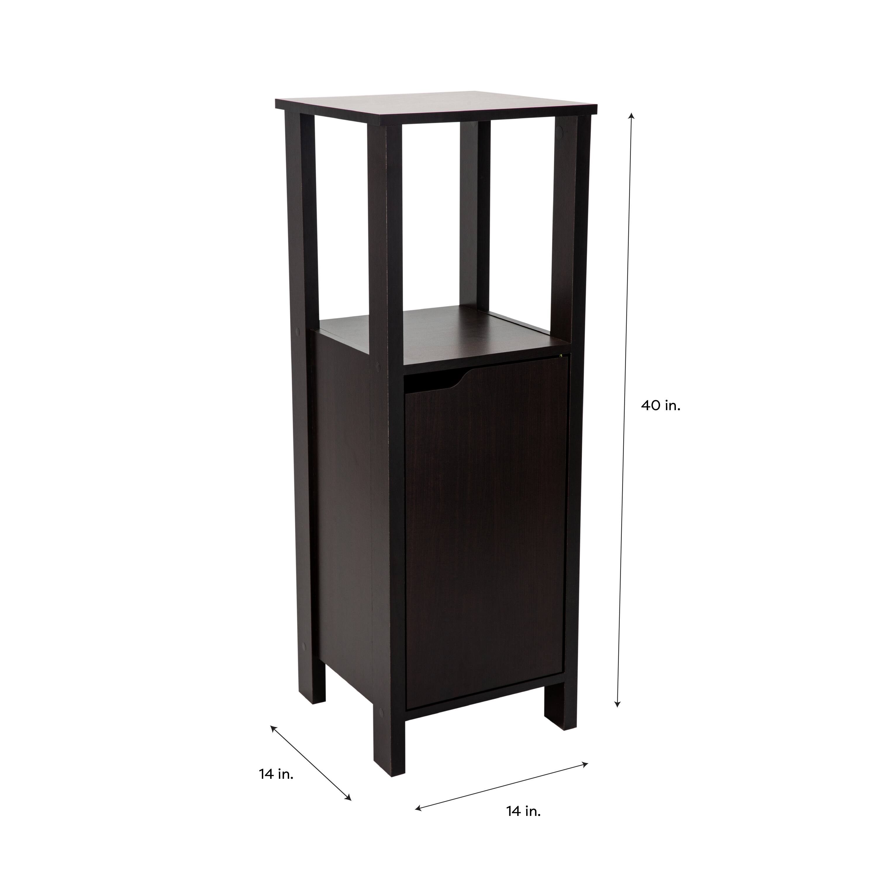 Organize It All 40" Espresso 3-Shelf Ambassador Floor Cabinet