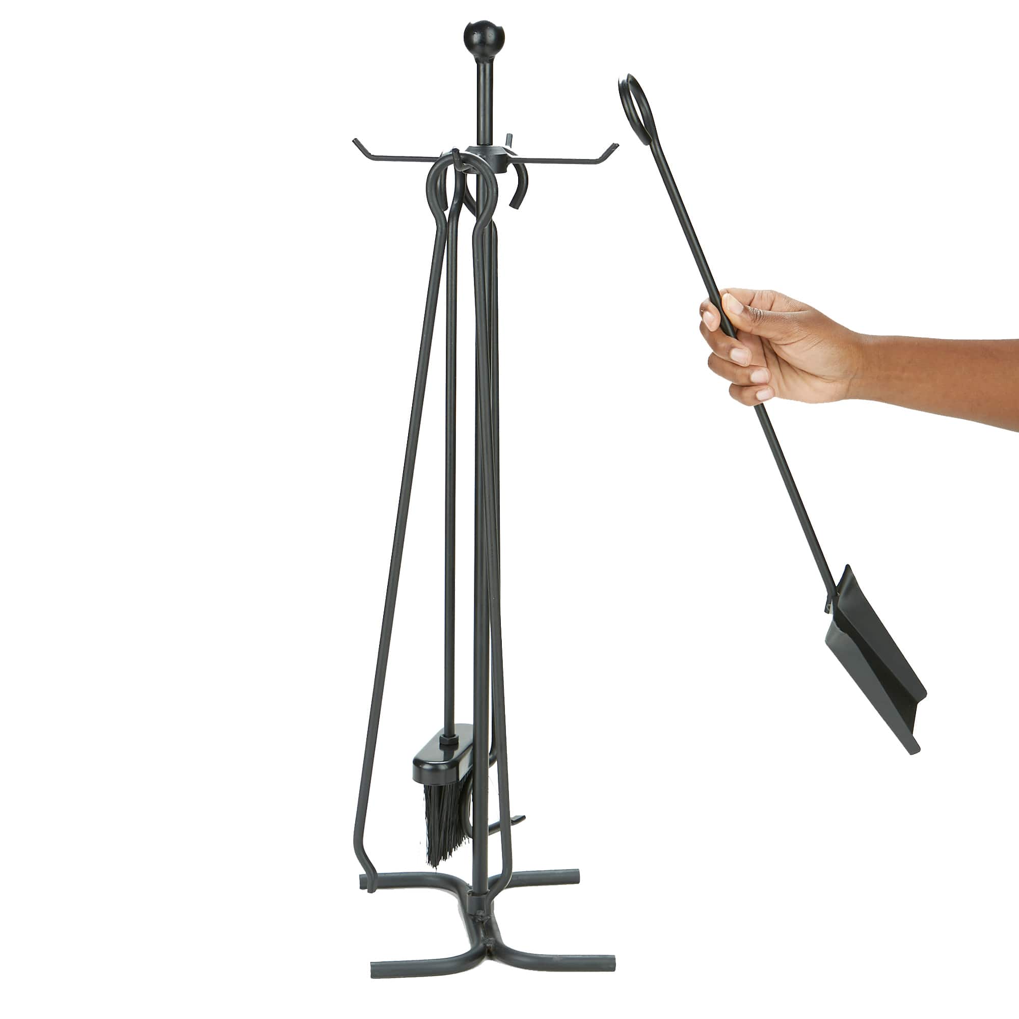 Mind Reader 4 Piece Fireplace Tool Set