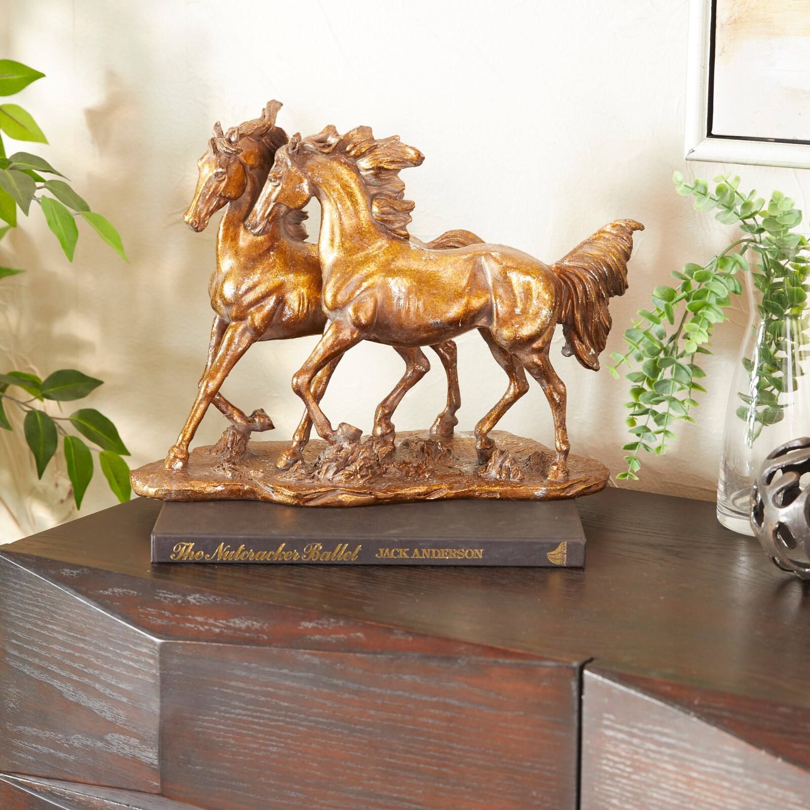 Bronze Metal Traditional Sculpture, 11" x 14" x 6"