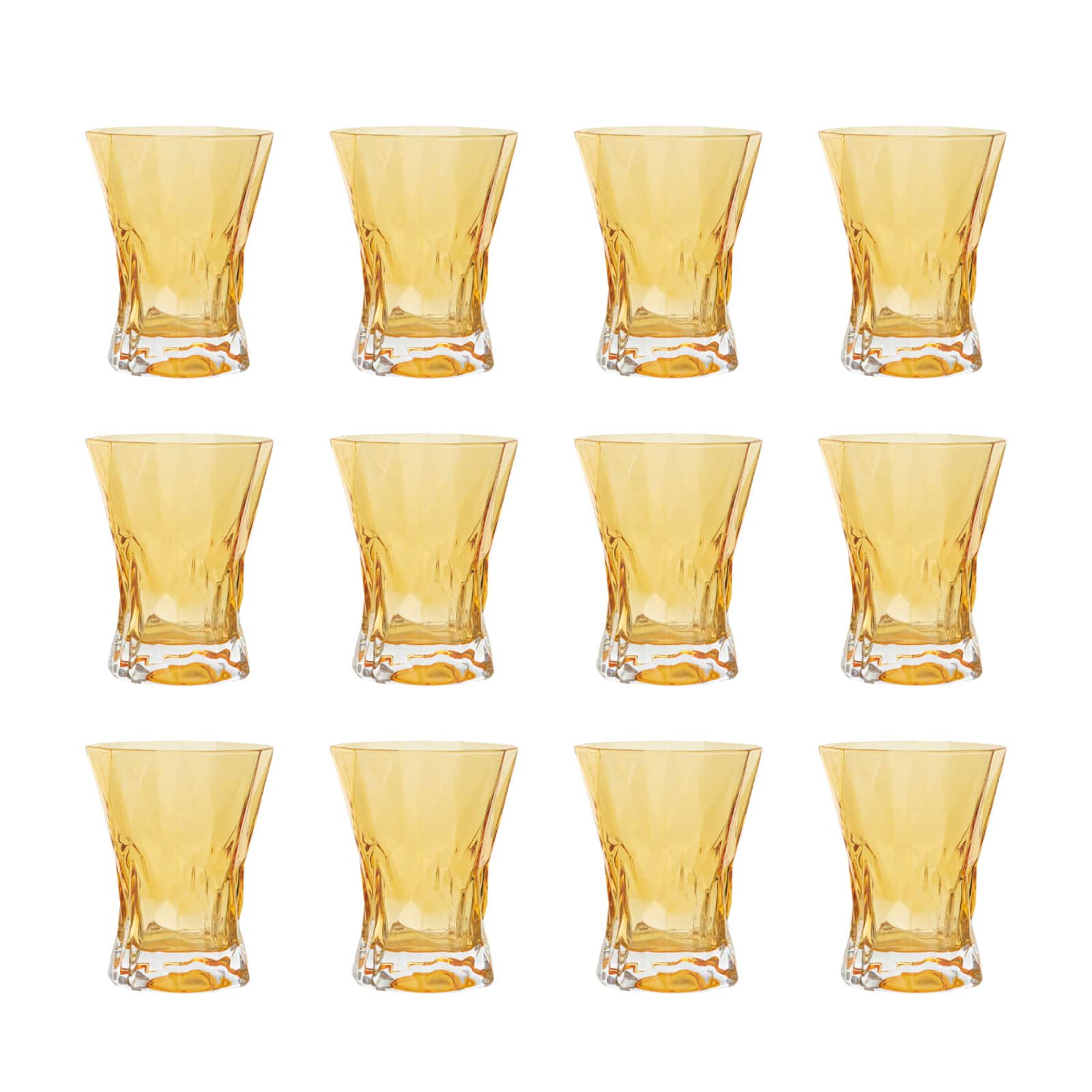 Hello Honey® 10oz. Amber Faceted Drinking Glasses, 12ct.