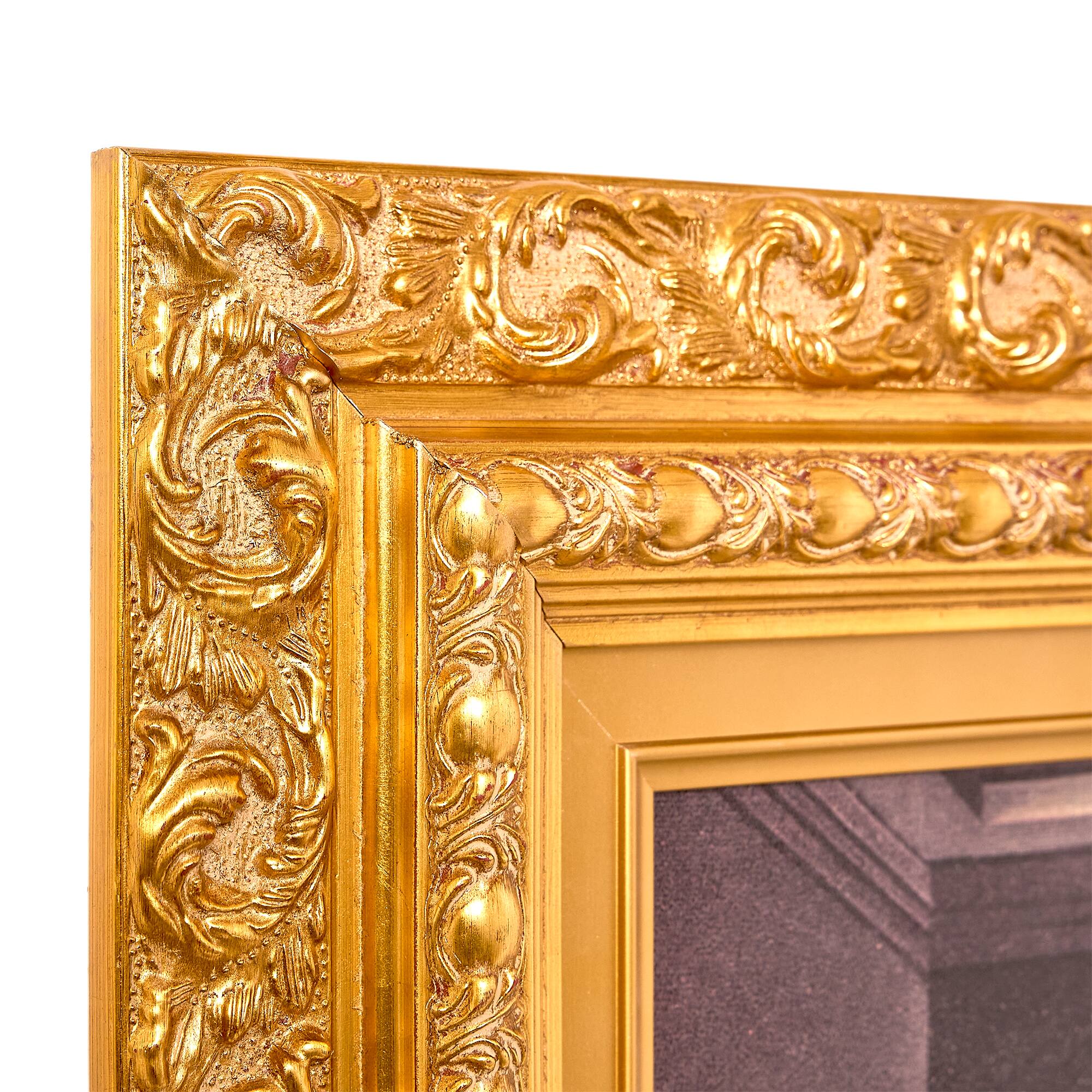 American Art Decor Ornate Framed The Last Supper Canvas Print by Leonardo da Vinci - 31.5" x 27.62"