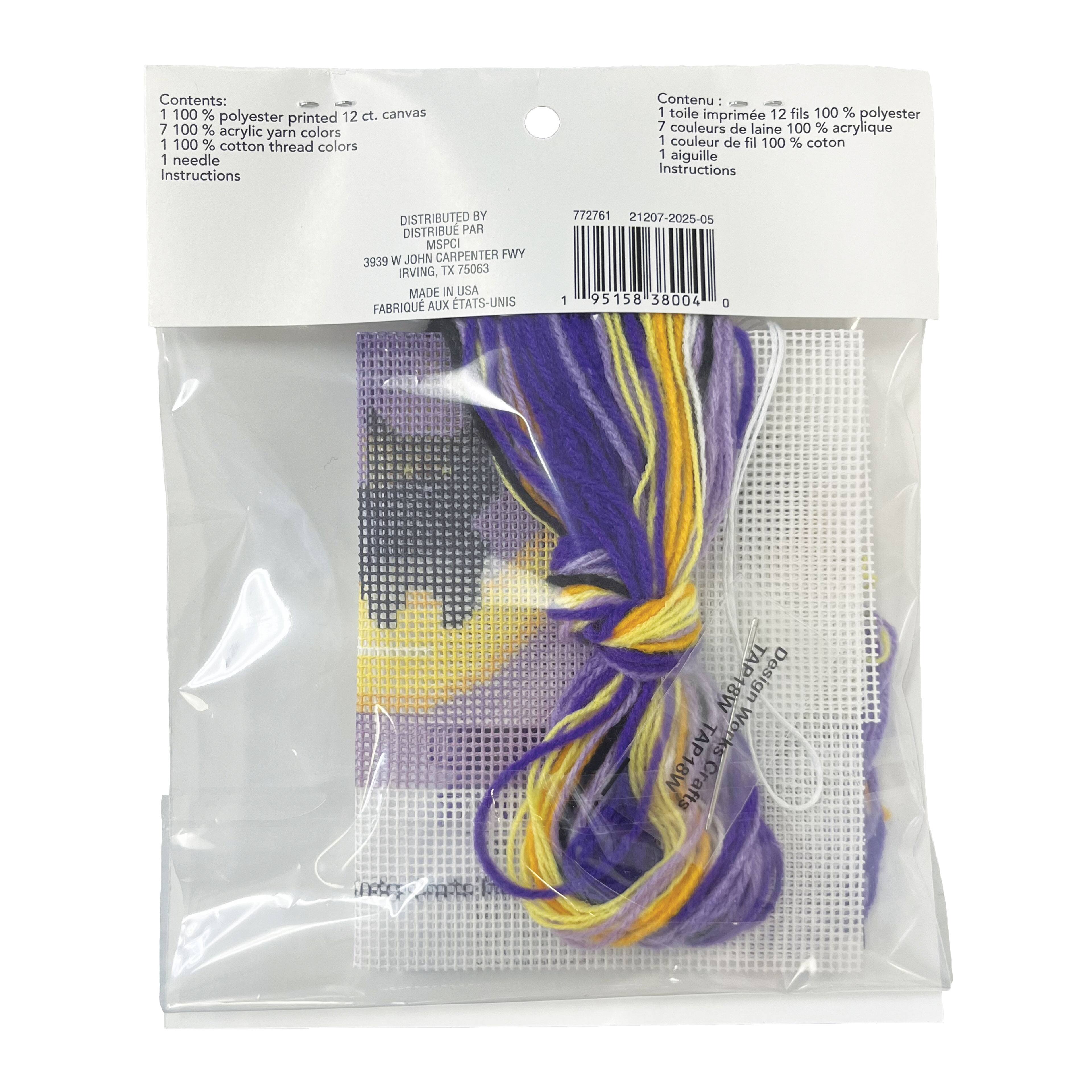 6" x 6" Cat & Moon Needlepoint Kit by Loops & Threads®