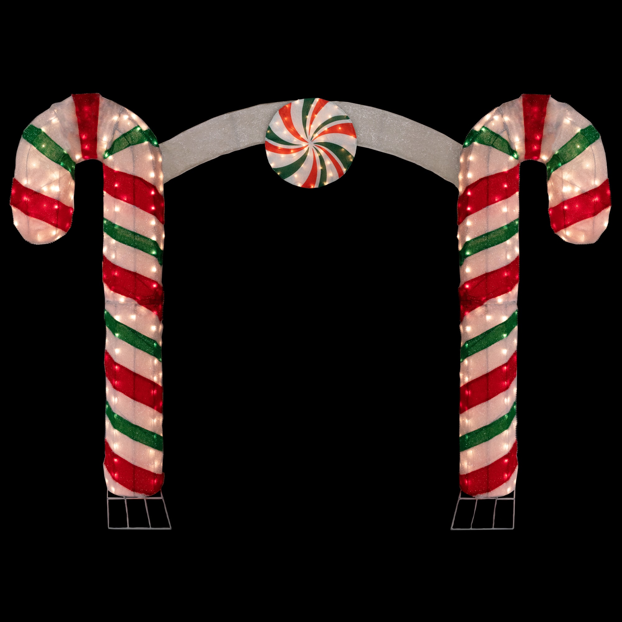 7ft. Lighted Double Candy Cane Archway Outdoor Christmas Decoration