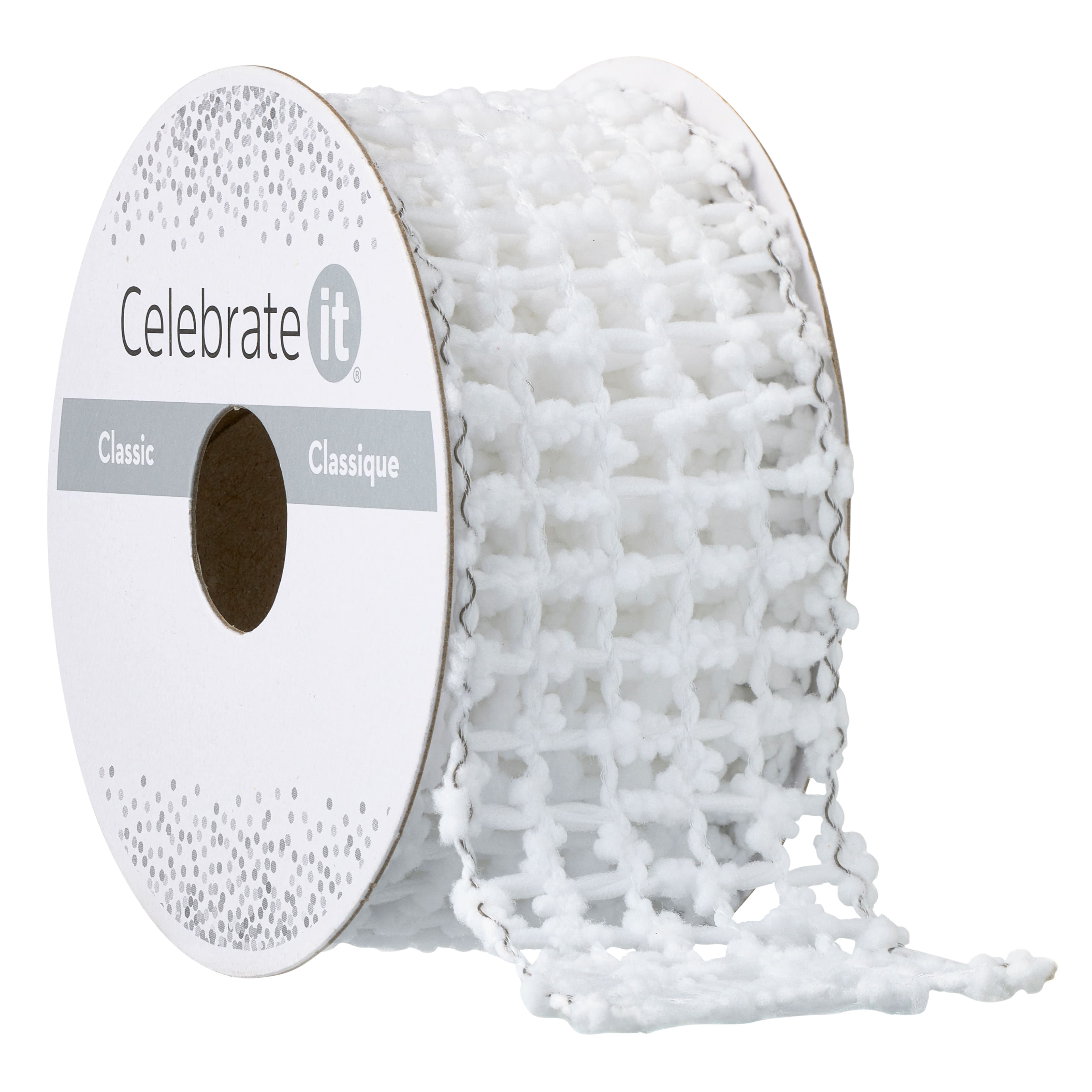 12 Pack: 1.5'' x 3yd. Wired Knit Check Ribbon by Celebrate It®