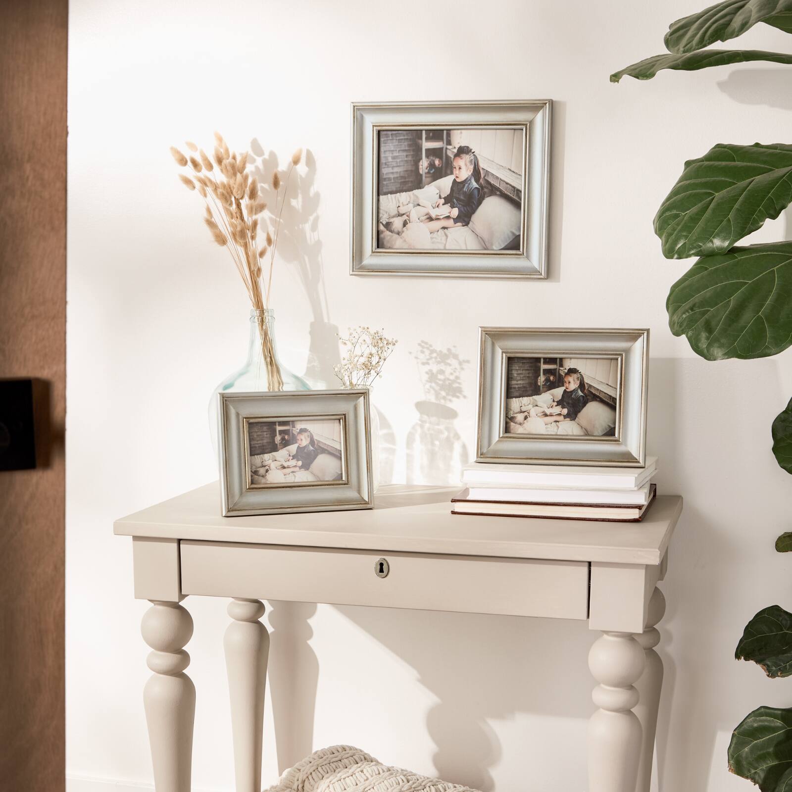 DII® Antique Silver Rub 8" x 10" Farmhouse Picture Frame