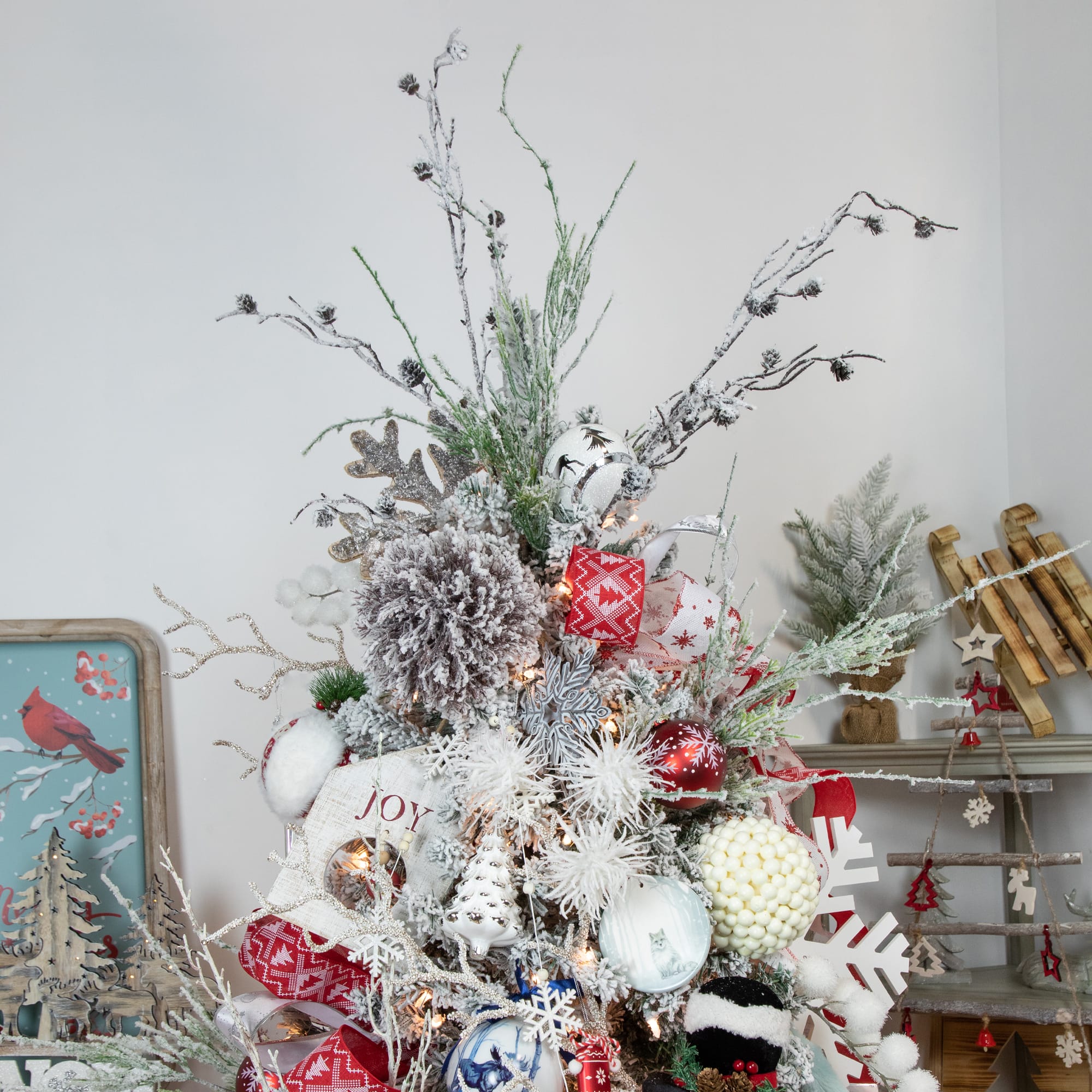 47" Frosted Pine Artificial Christmas Spray