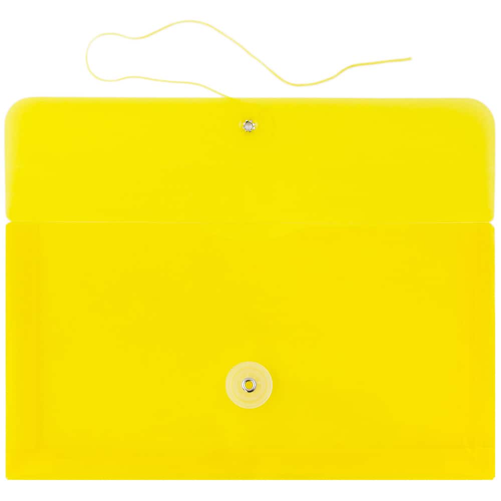 JAM Paper #10 Plastic Envelopes with Button & String Tie Closure, 12ct.