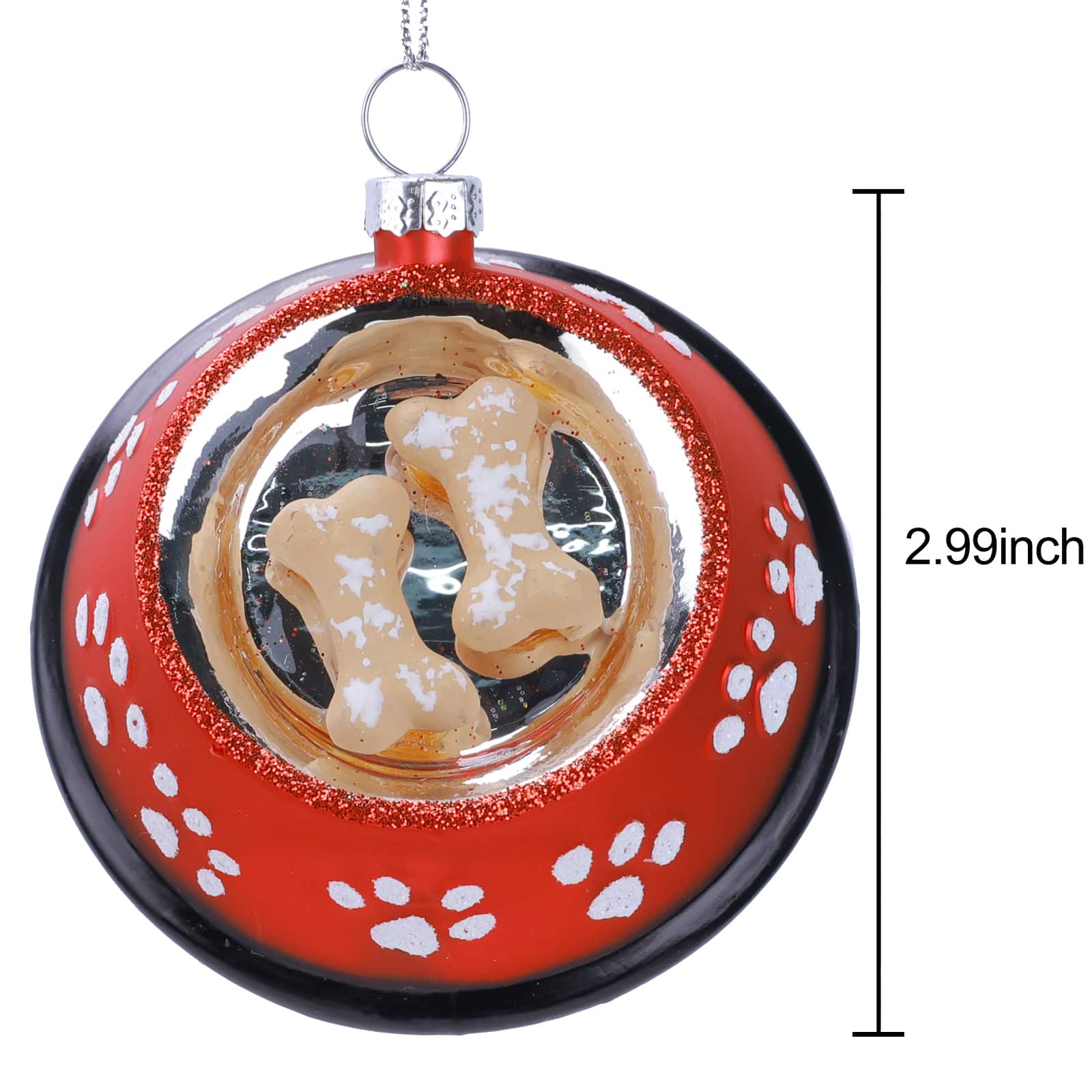 3" Dog Bowl Glass Ornament by Ashland®