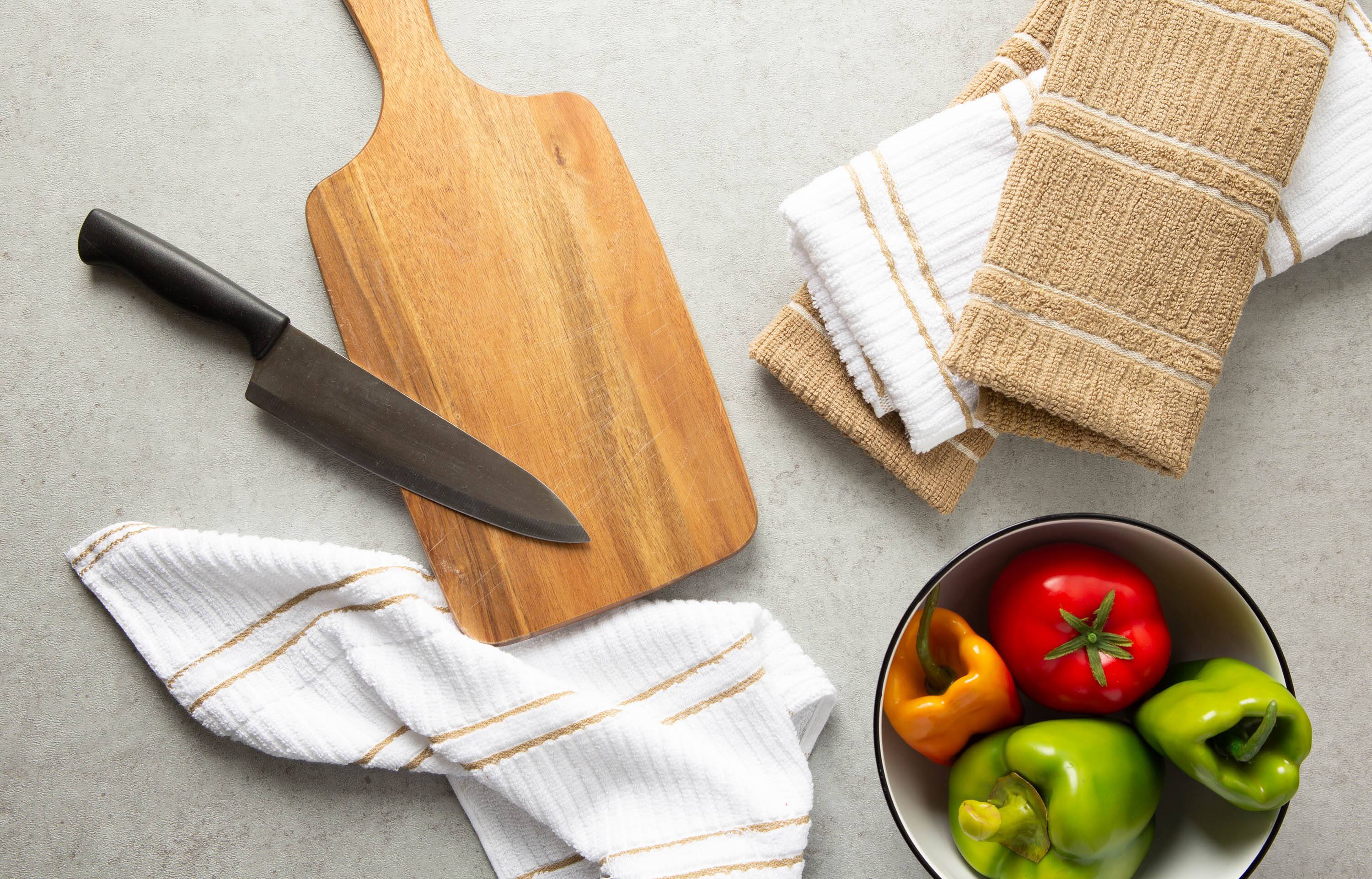 DII® Striped Ribbed Terry Dish Towels, 6ct.