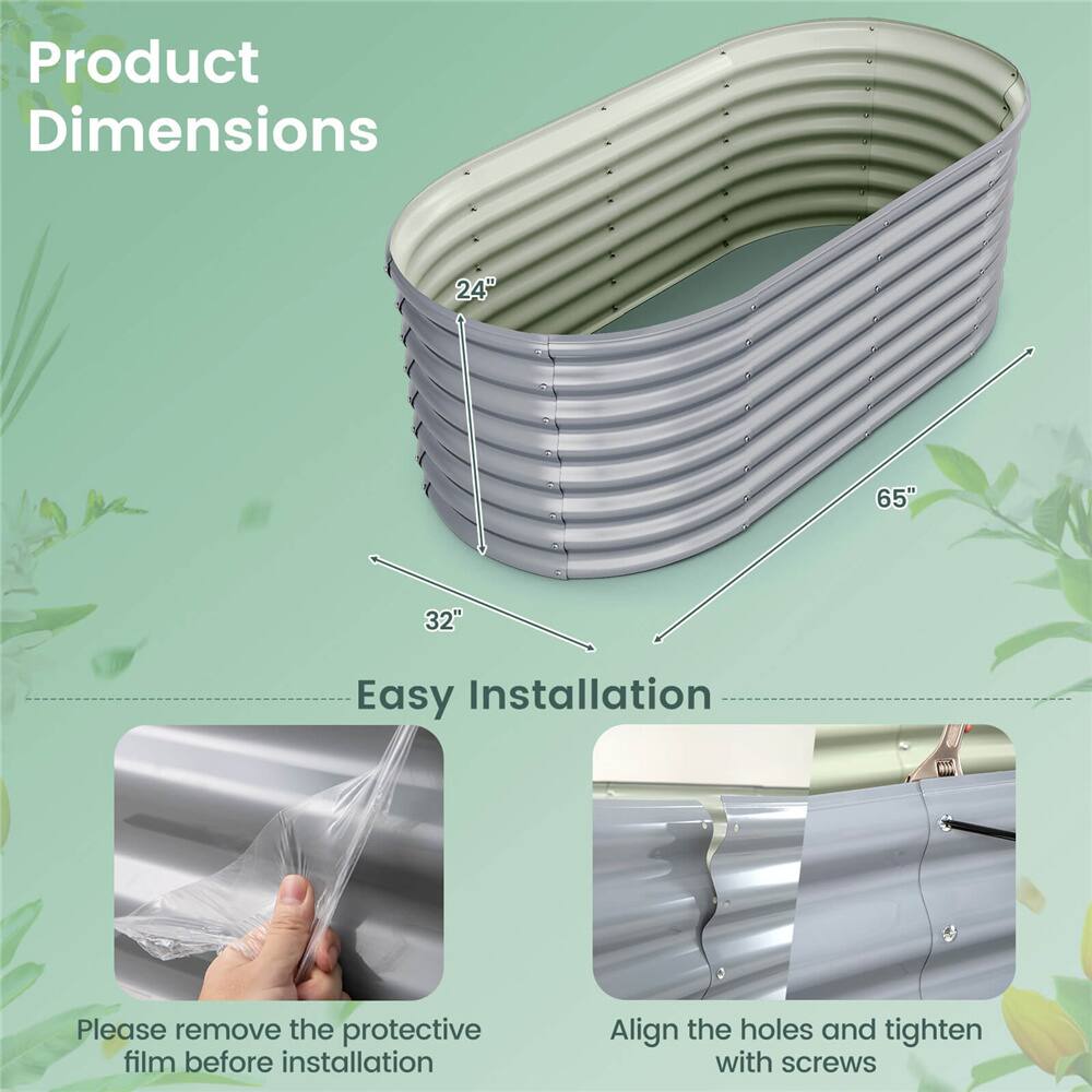 Costway Gray Raised Garden Bed Planters, 2ct.