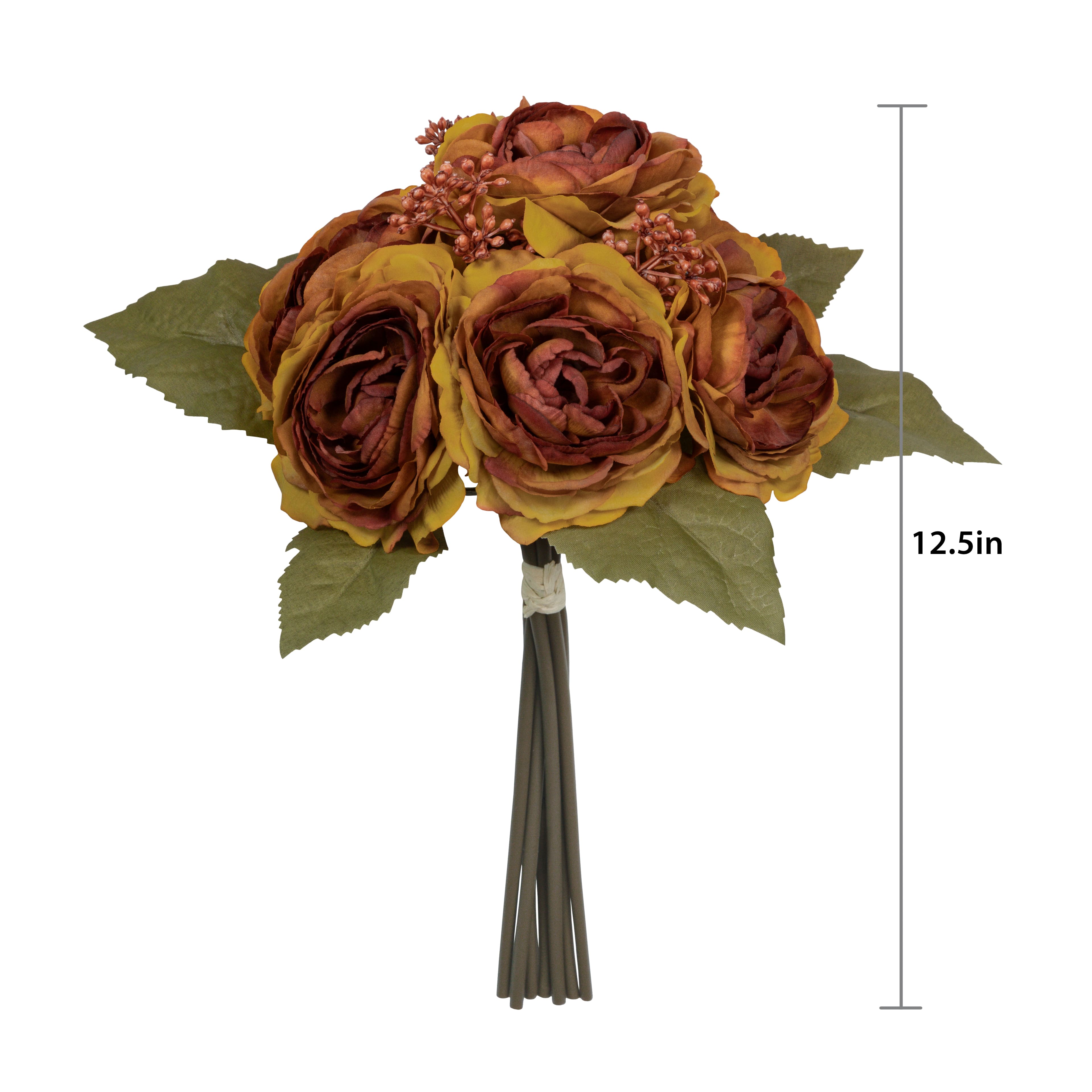 12" Orange Ranunculus & Berry Mix Real Touch Bundle by Ashland®