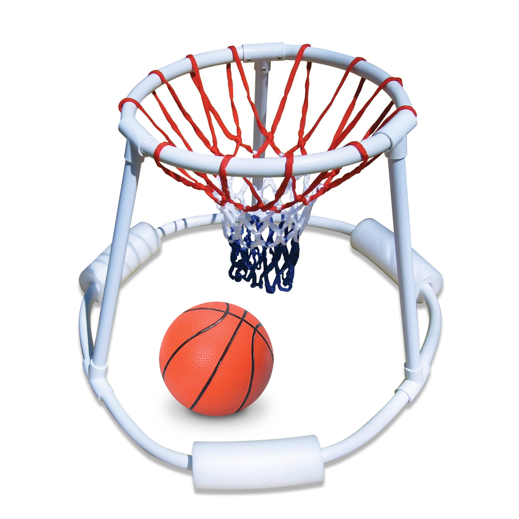 24" Red  White and Blue Water Sports Swimming Pool Floating Basketball Game