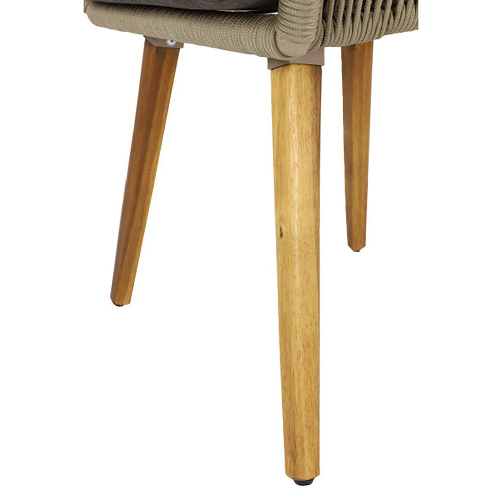 Light Brown Modern Outdoor Dining Chair Set
