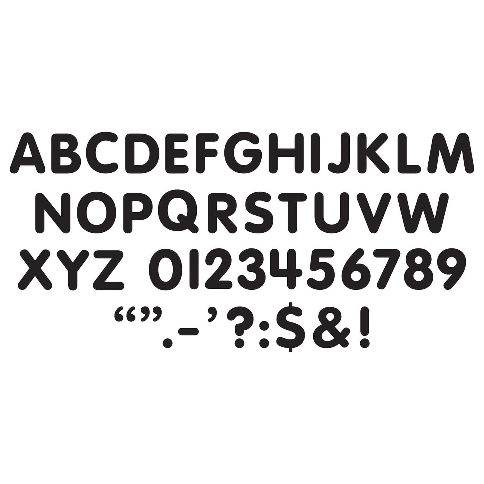 TREND Enterprises® Black 1" STICK-EZE® Stick-On Letters, 324 Pieces Per Pack, 6 Packs total of 1944
