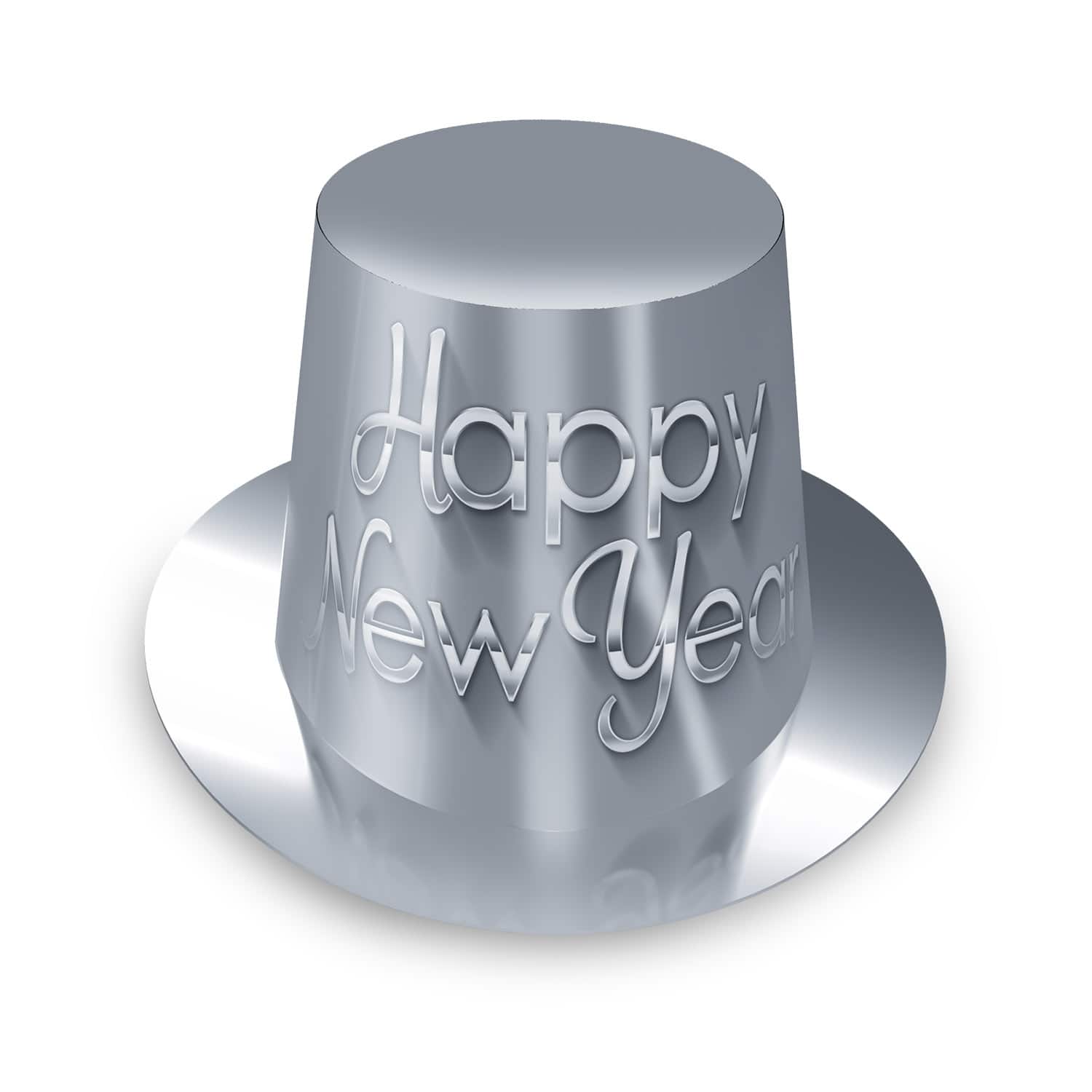 Beistle Adult Silver New Year Hi-Hats, 25ct.