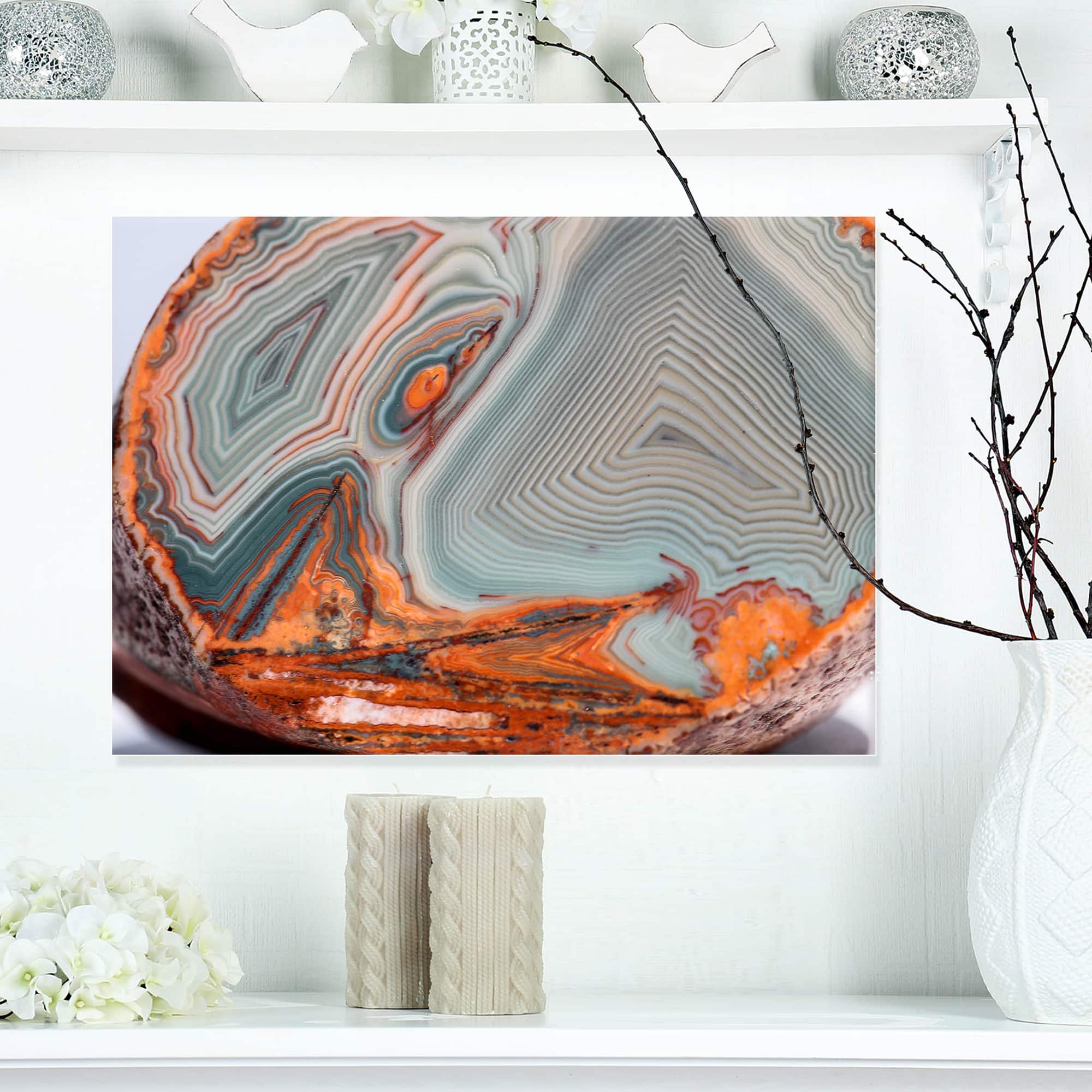 Designart - Beautiful Lake Superior Agate - Abstract Canvas Art Print