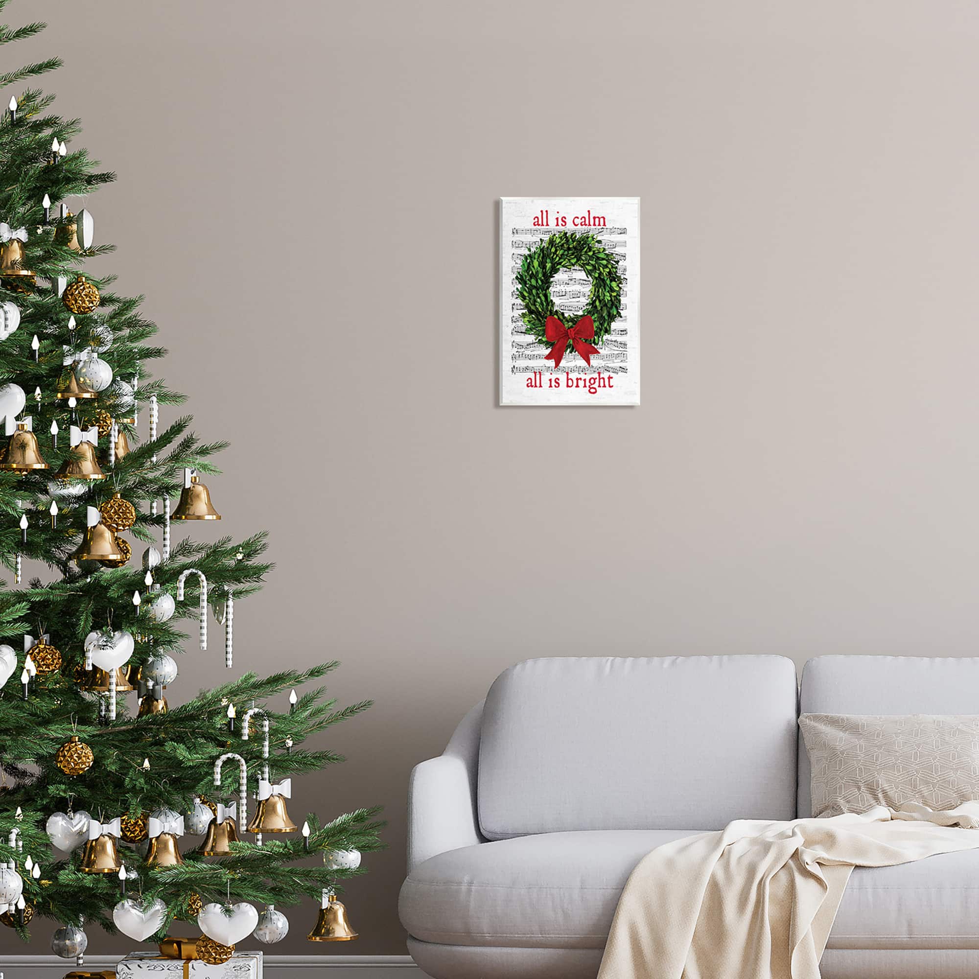Stupell Industries All Is Calm Christmas Song Wall Plaque Art