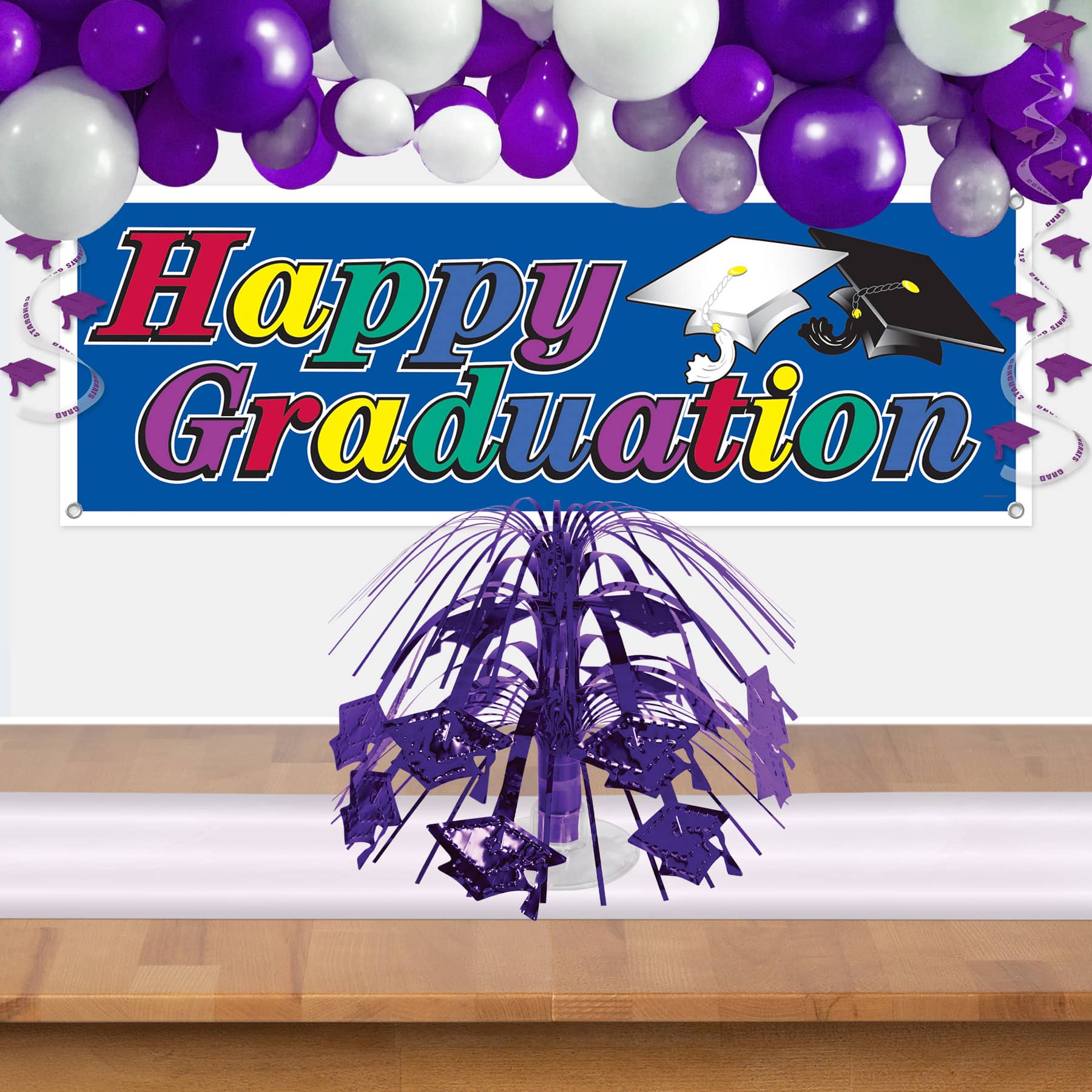 Beistle 7.5" Grad Cap Mini Cascade Centerpieces