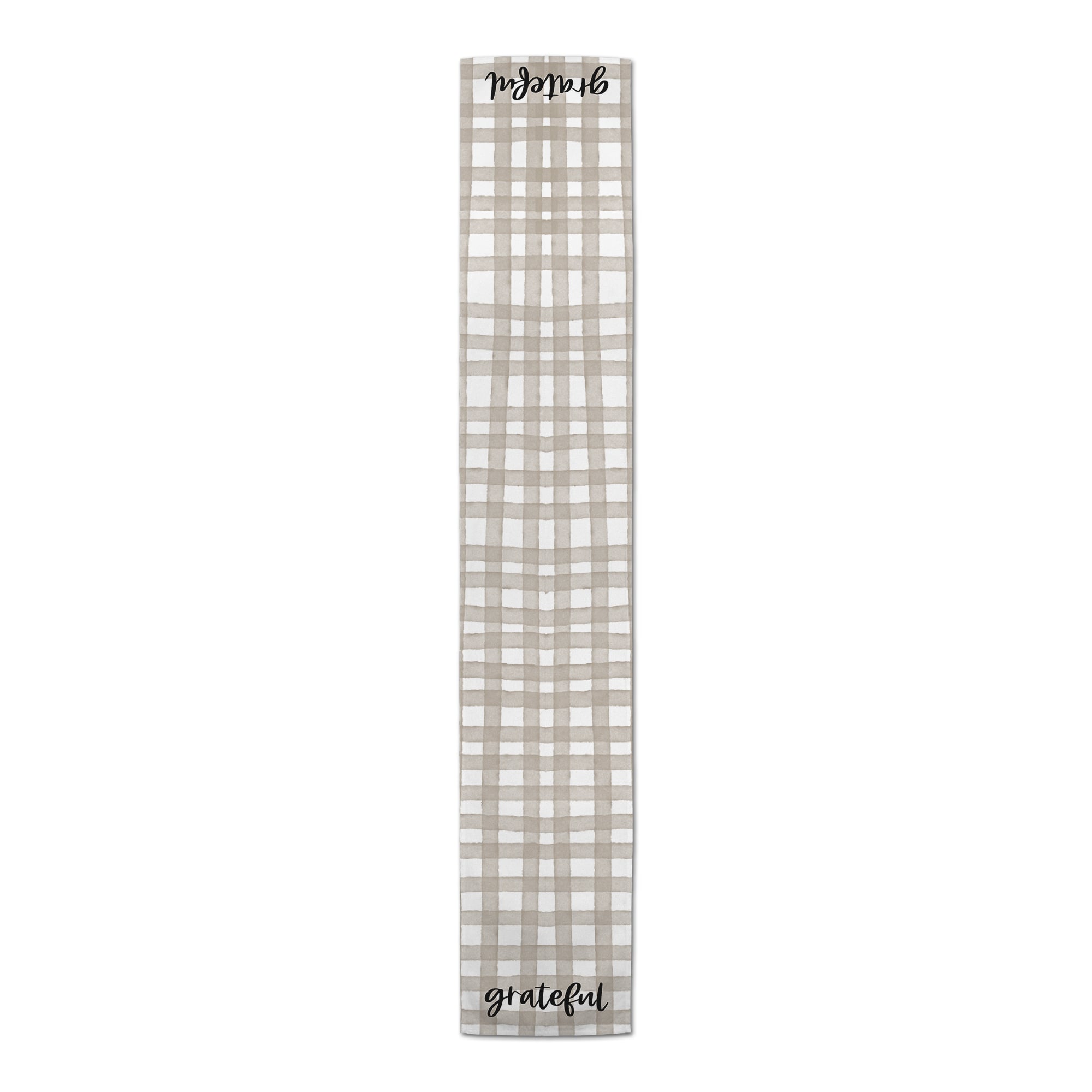 90" Green Plaid Grateful Poly Twill Table Runner
