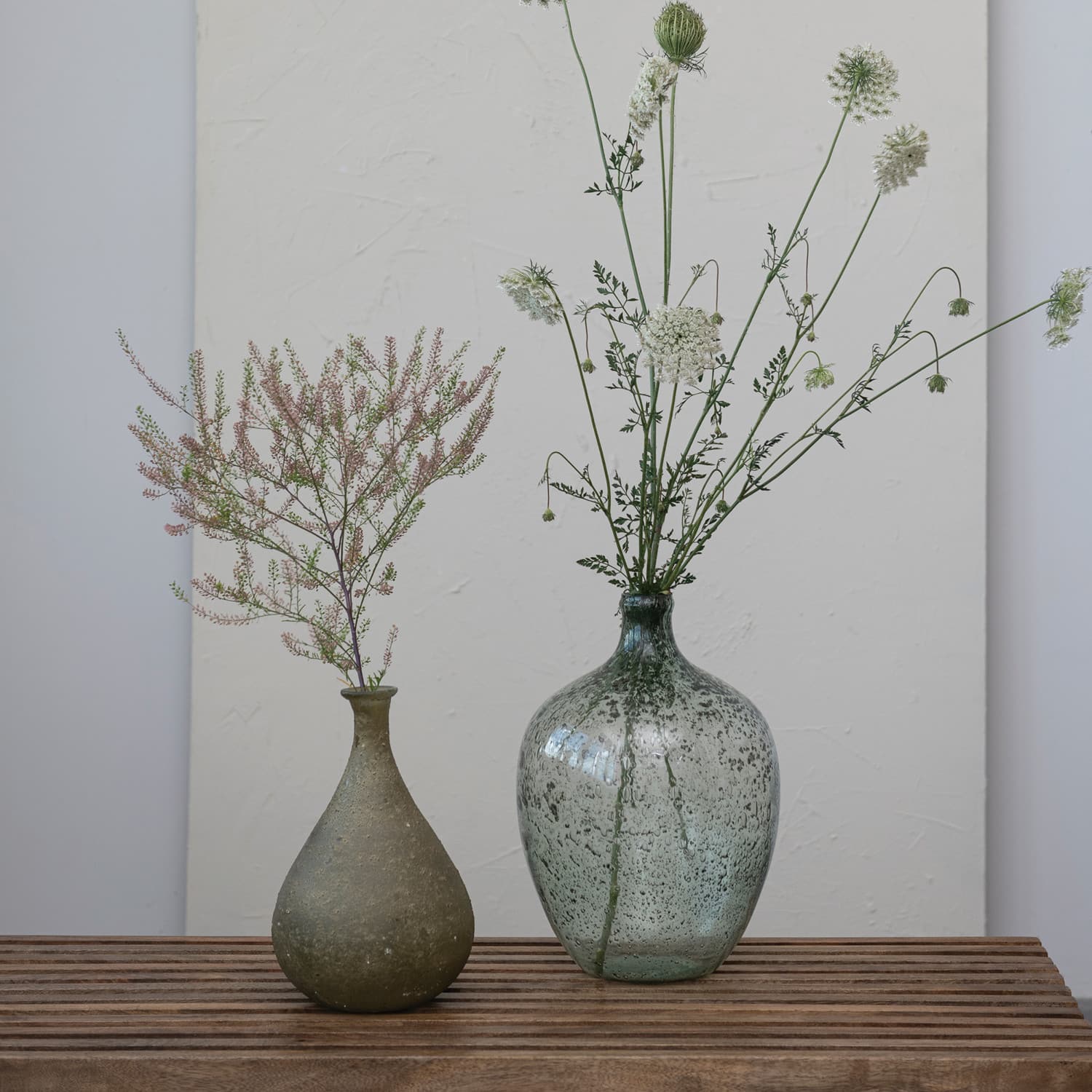 Hello Honey® 15" Green Recycled Glass Vase