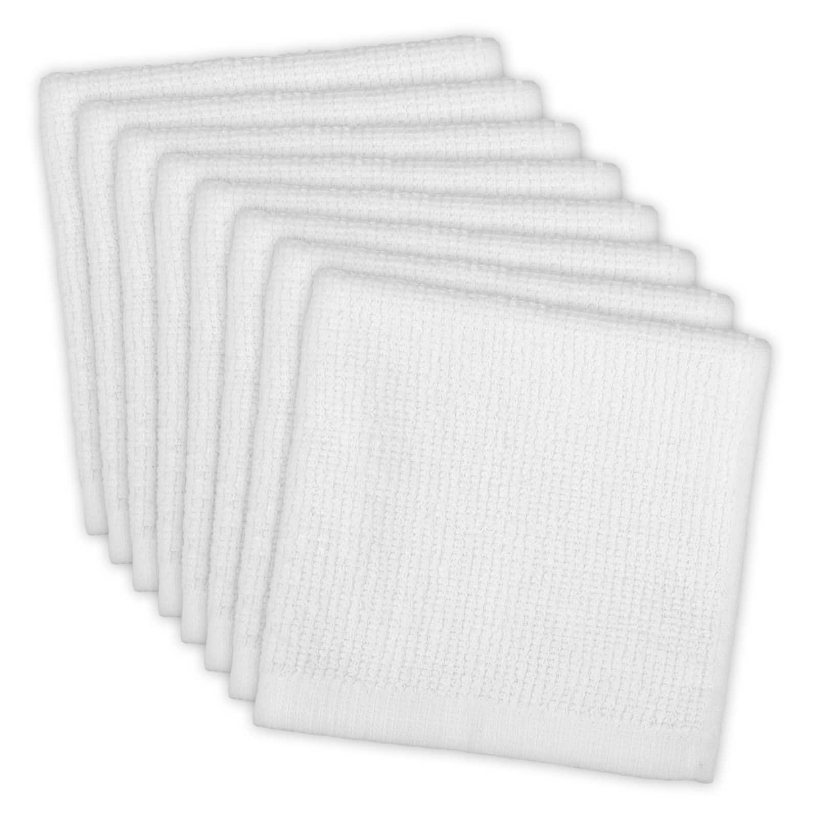 DII® White Barmop Terry Dishcloths, 8ct.