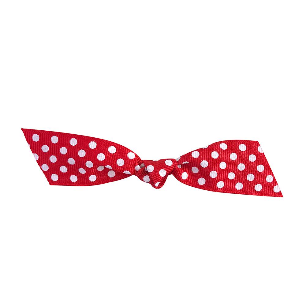 JAM Paper 7/8" Grosgrain Dots Twist Tie Flair Bows, 100ct.