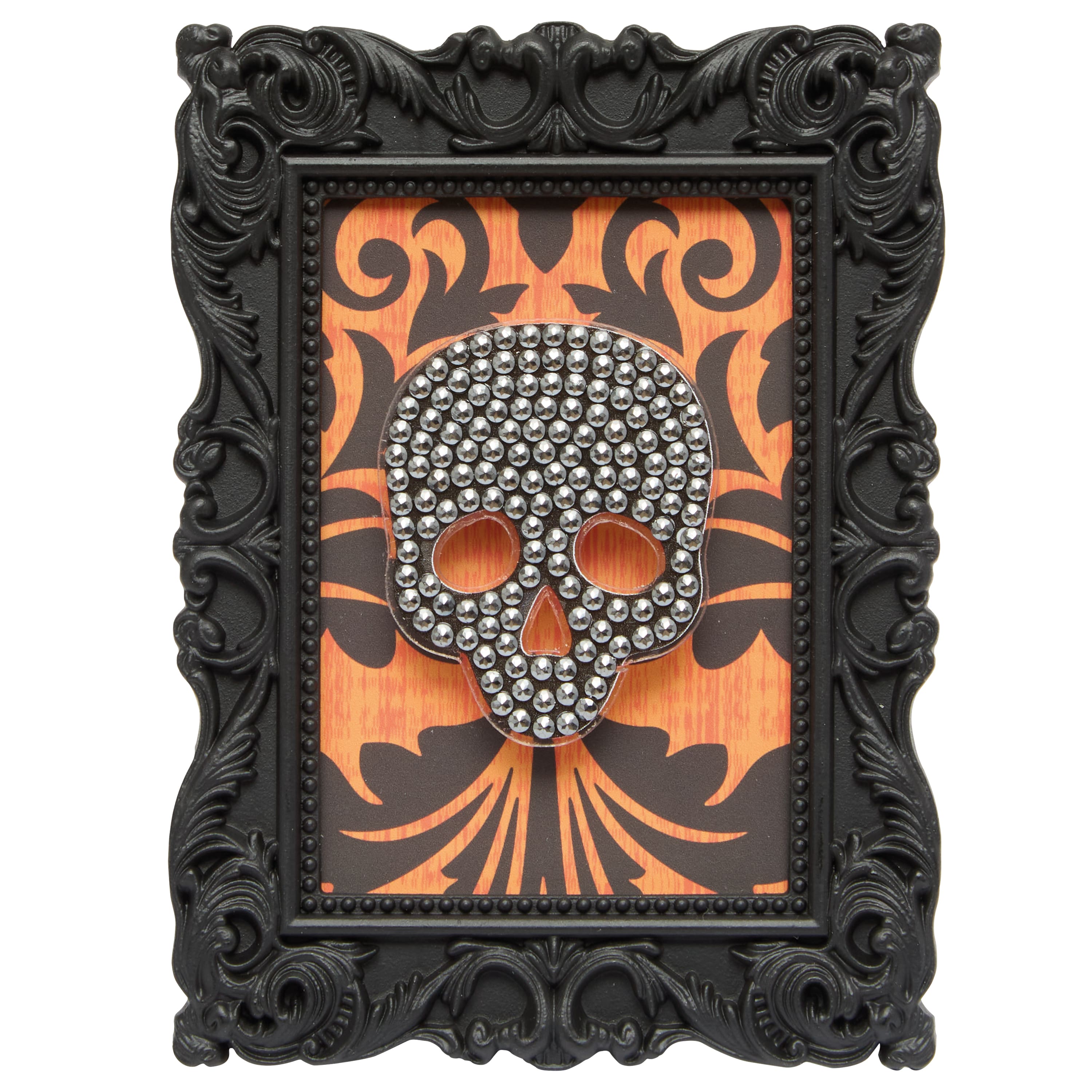 2" x 3" Skull Acrylic Surface Diamond Art Kit with Frame by Make Market®