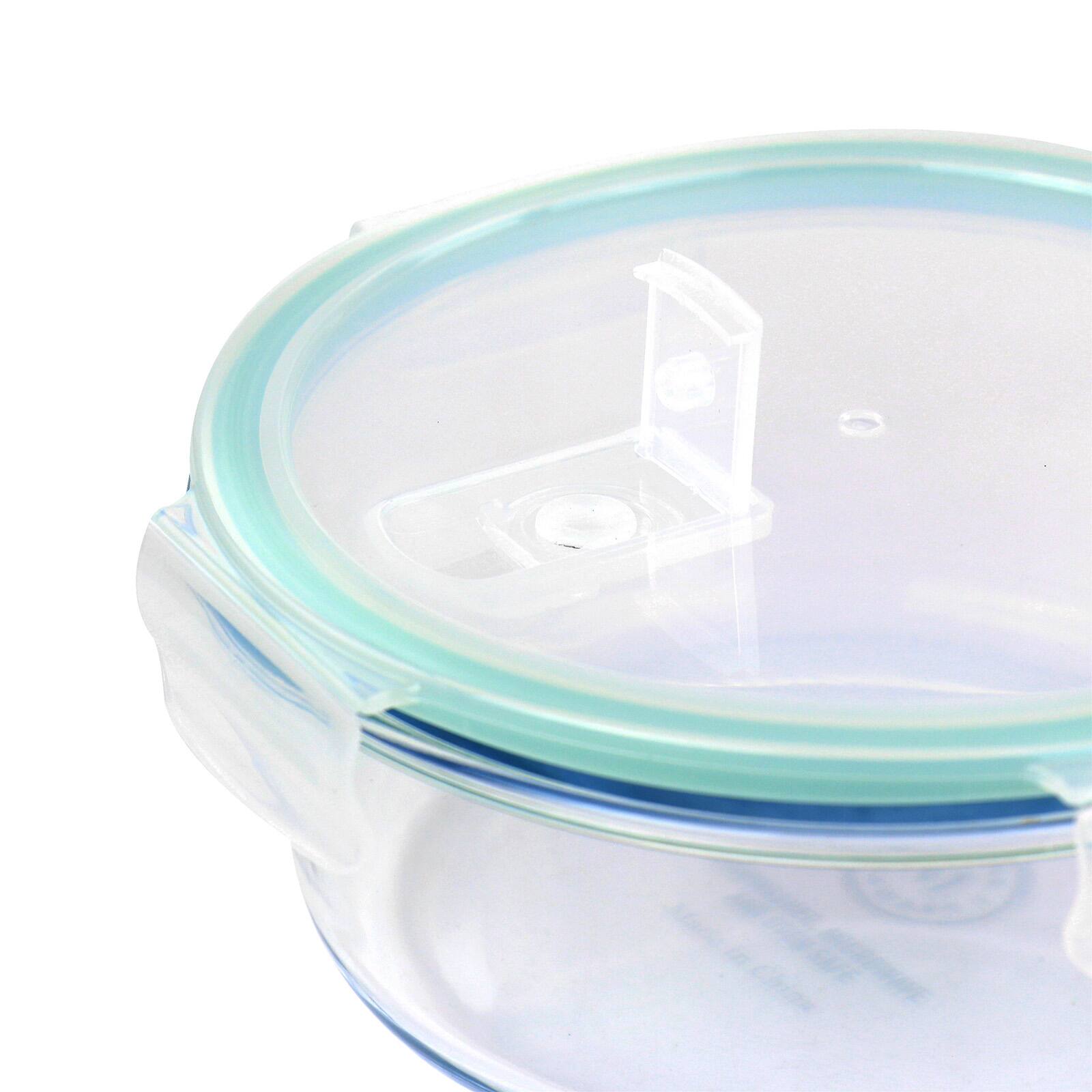 Martha Stewart Round Glass Food Storage Container with Locking Lid