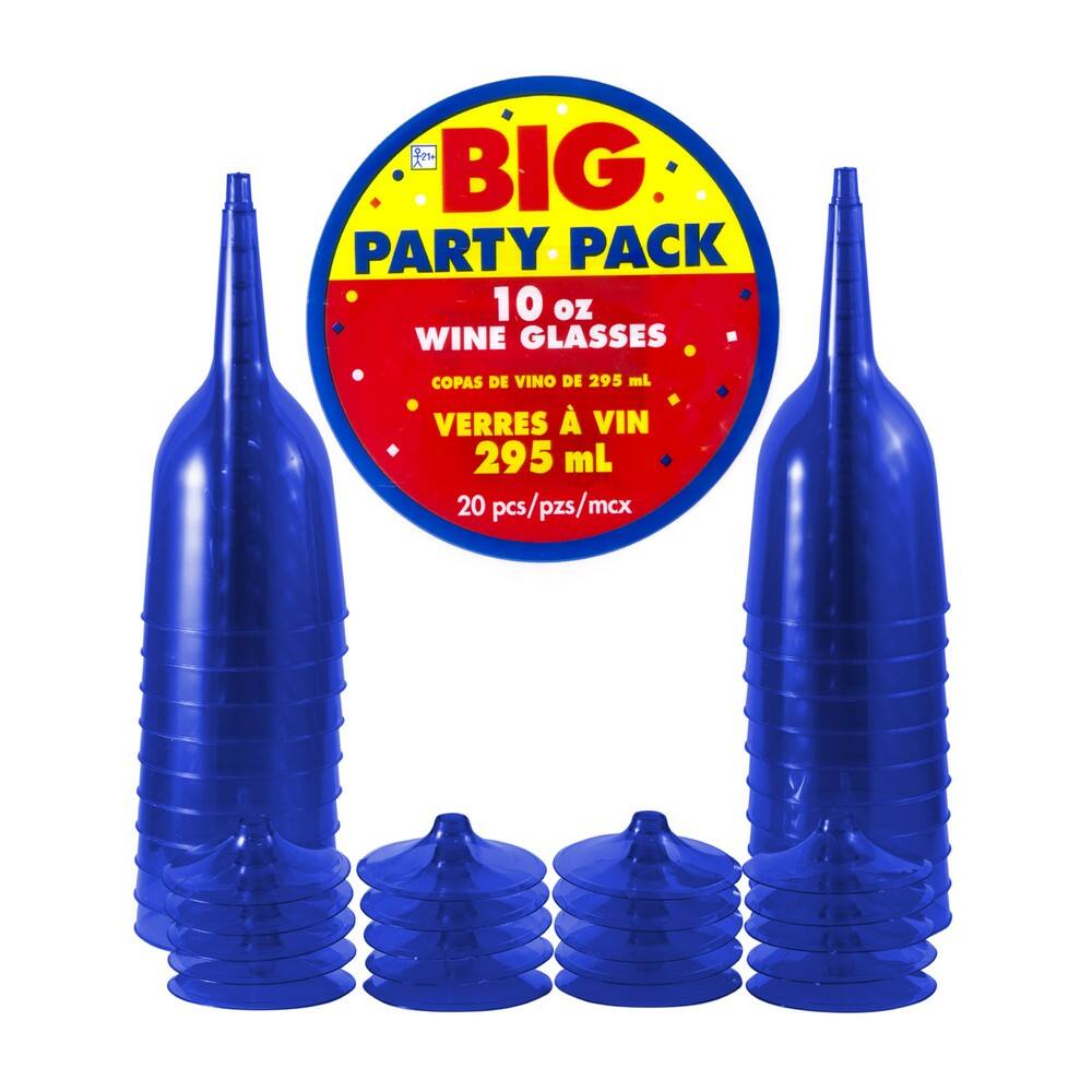 JAM Paper 10oz. Plastic Wine Glasses