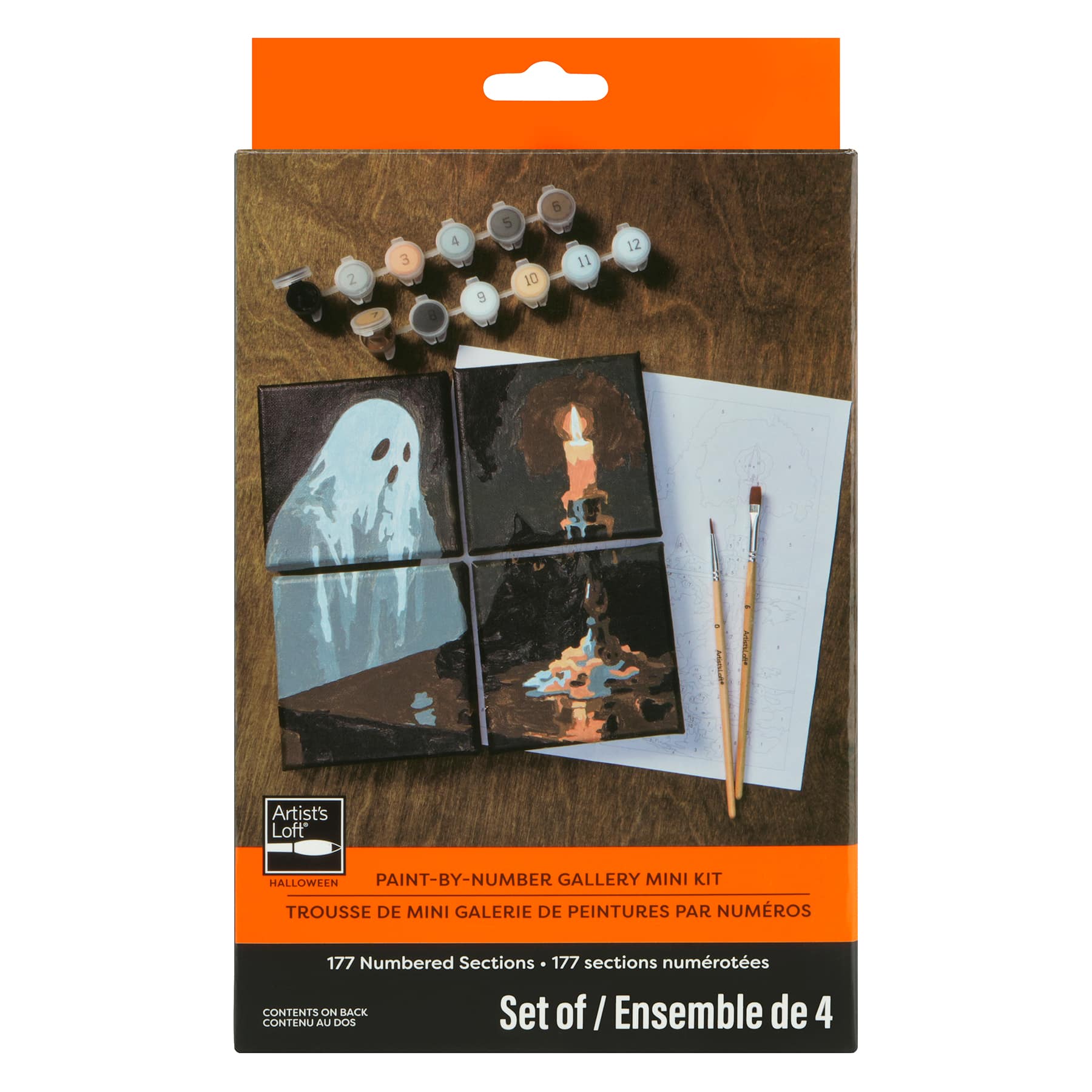 Ghost & Black Cat Paint-by-Number Gallery Mini Kit by Artist's Loft®